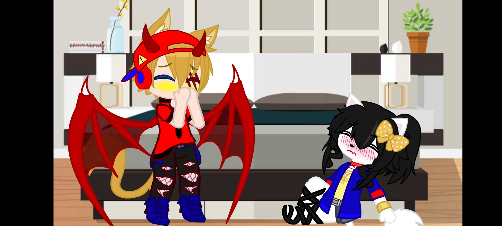 Jasper wets his Diaper and Kitty enjoys sucking his cock.