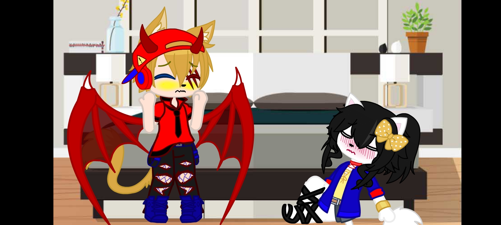 Jasper wets his Diaper and Kitty enjoys sucking his cock.