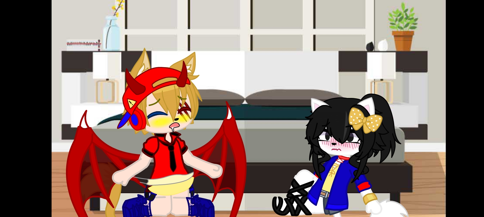 Jasper wets his Diaper and Kitty enjoys sucking his cock.