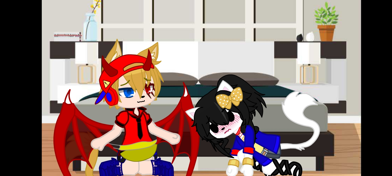 Jasper wets his Diaper and Kitty enjoys sucking his cock.