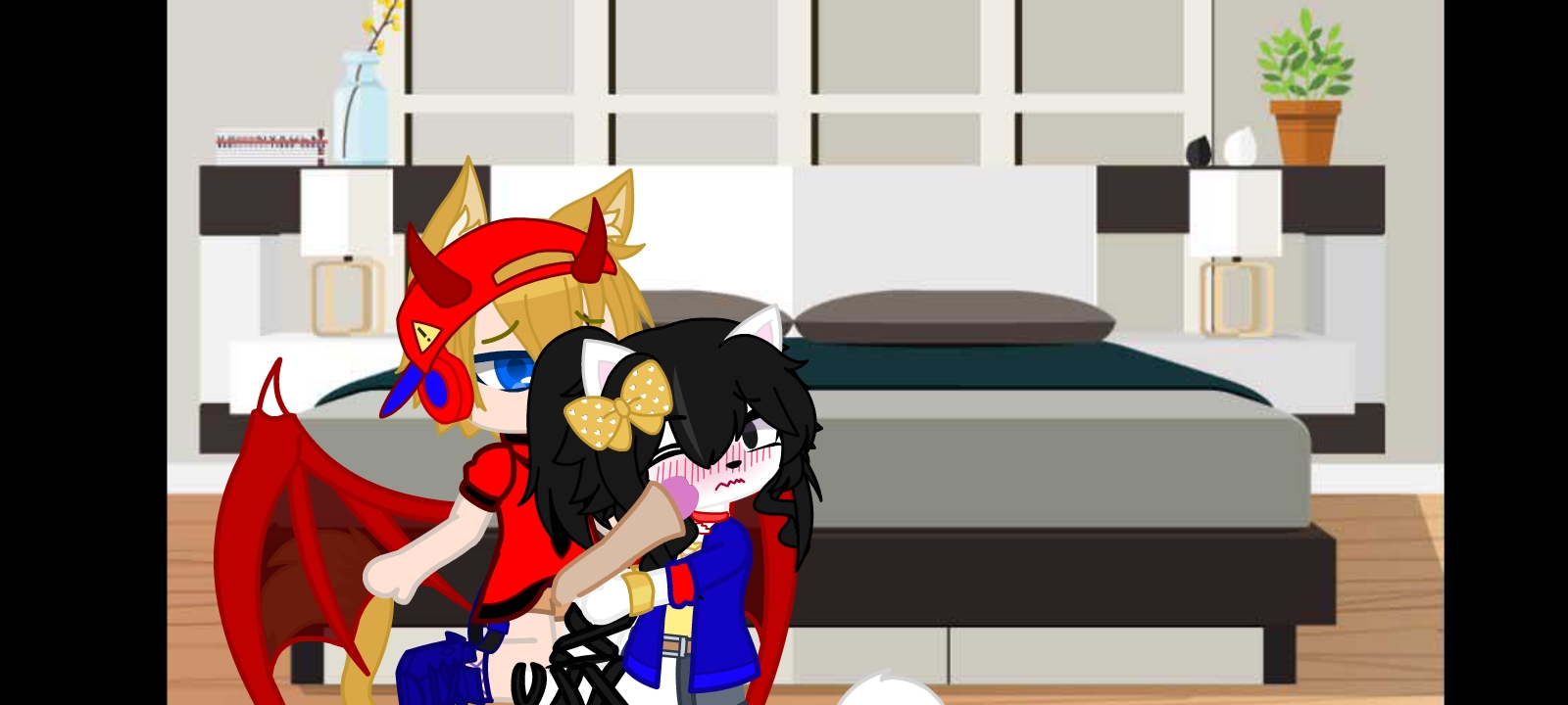 Jasper wets his Diaper and Kitty enjoys sucking his cock.