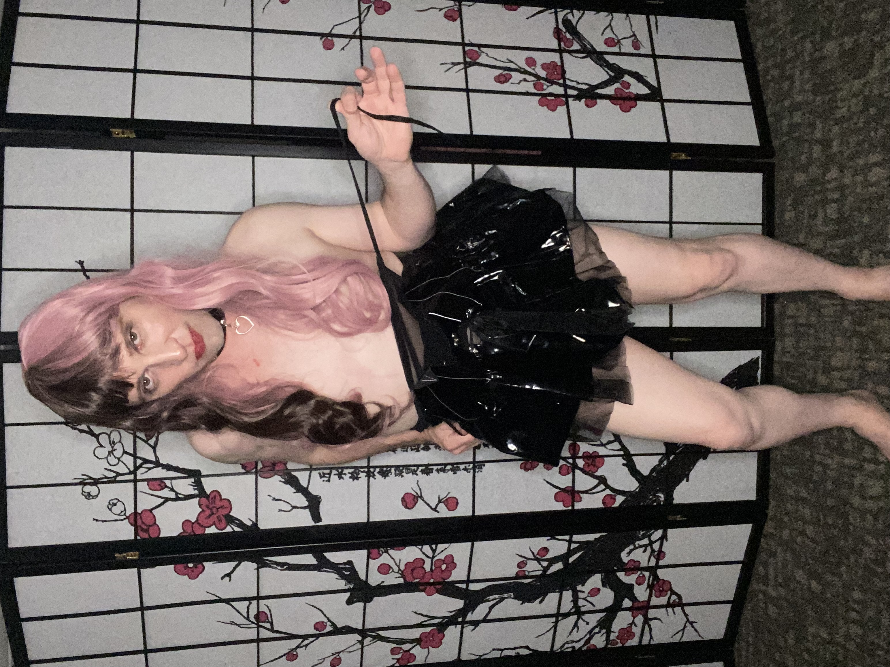 Caged gothic cosplay slut