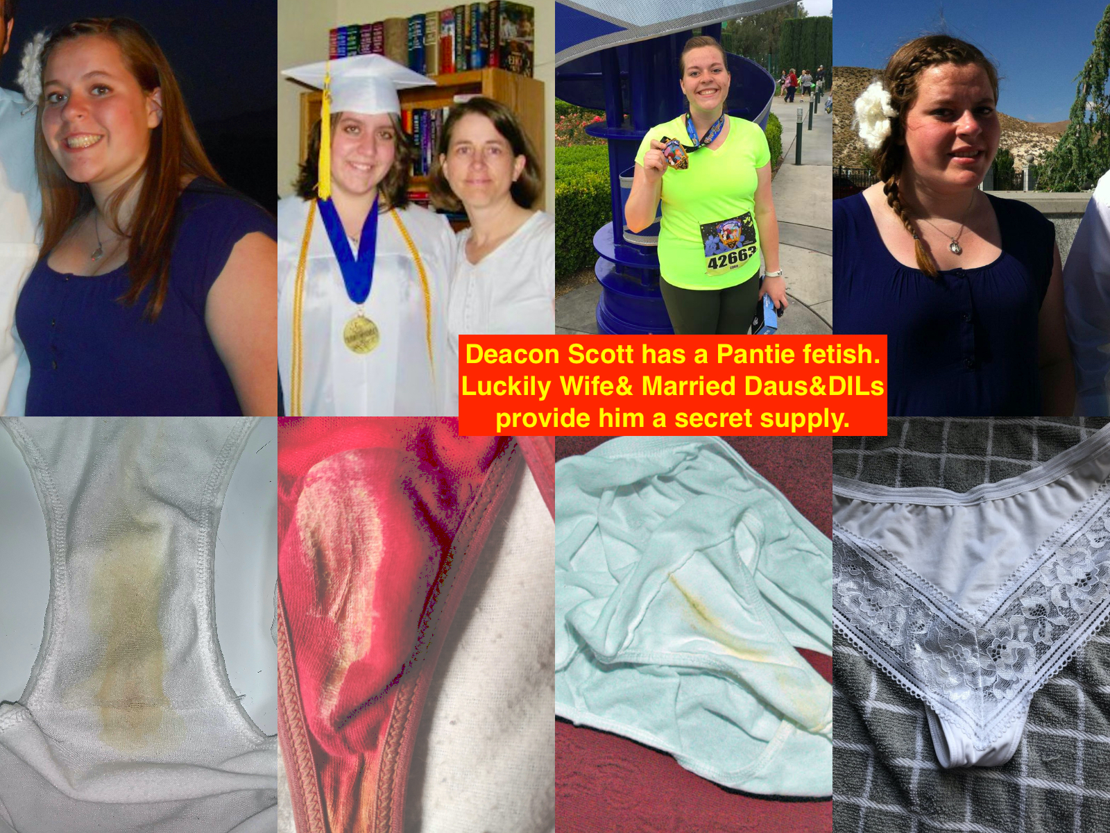 Mormon Hubby Scott has a Pantie fetish and a good supply