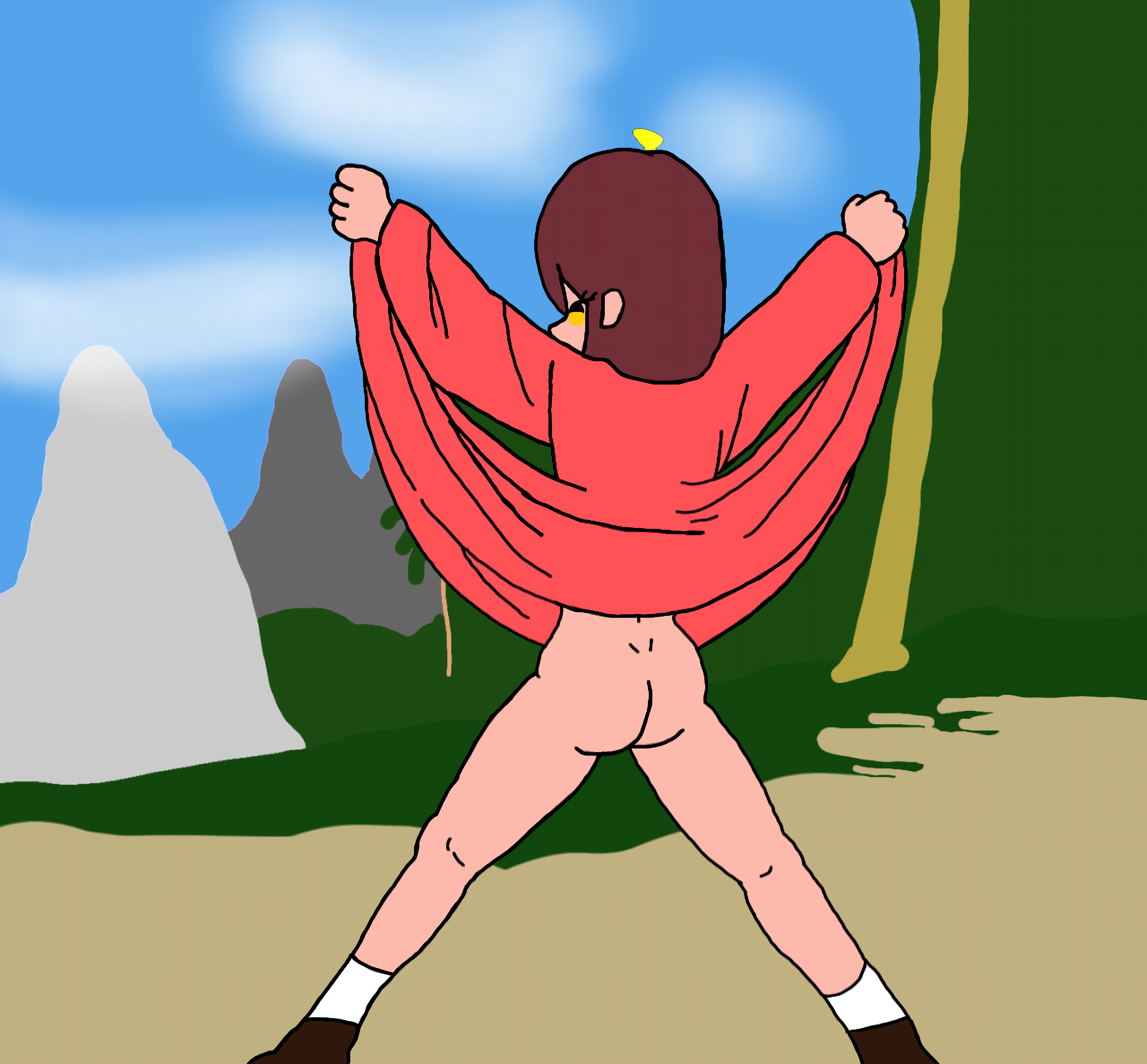 Frisk pantie flashes