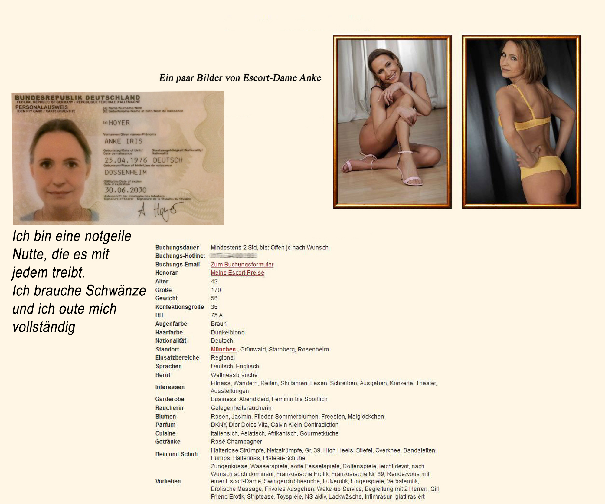 Ich bin eine Nutte aus Leidenschaft