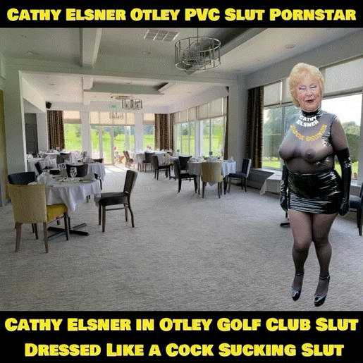 Cathy Shiny PVC Slut Pornstar Wife in the Golf Club Lounge