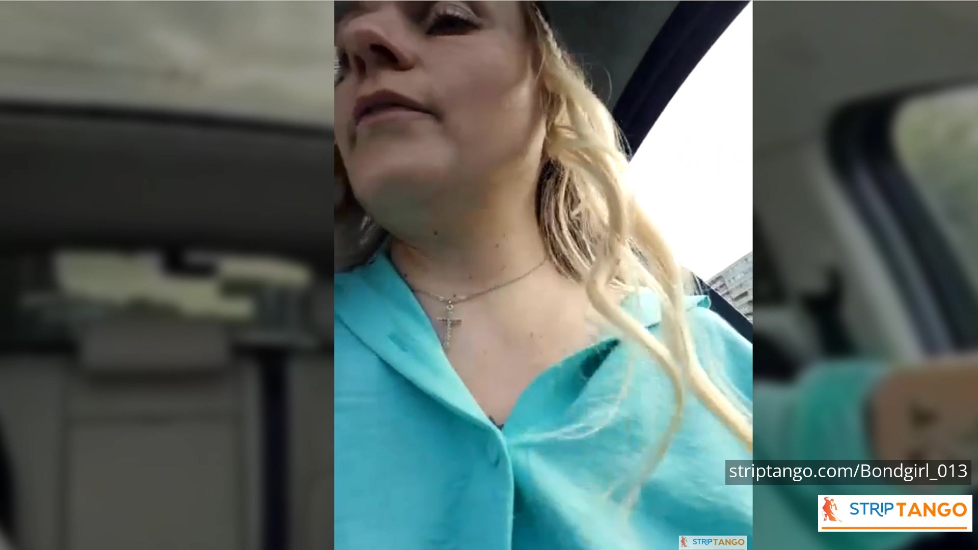 BondGirl Driving Tease – Big Tits, Pussy with Vibrating Toy