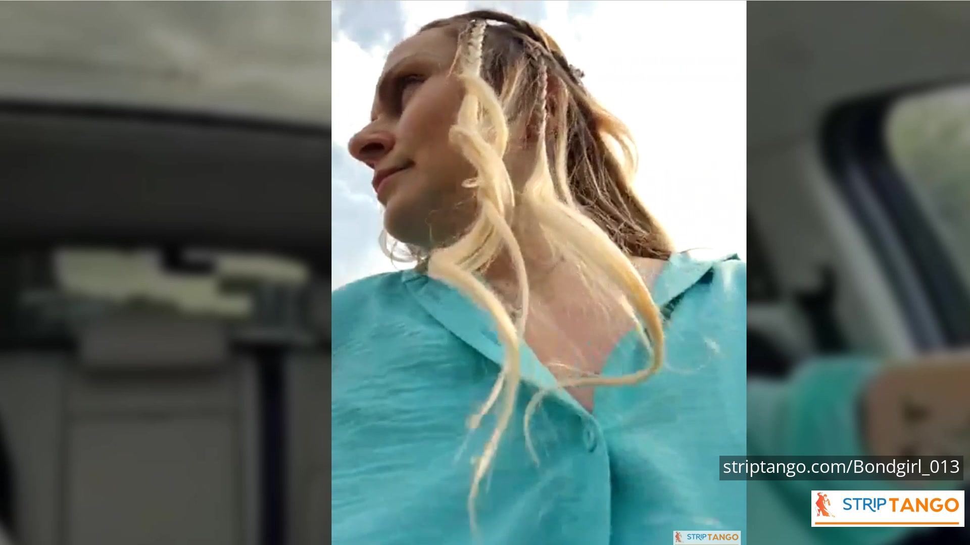 BondGirl Driving Tease – Big Tits, Pussy with Vibrating Toy