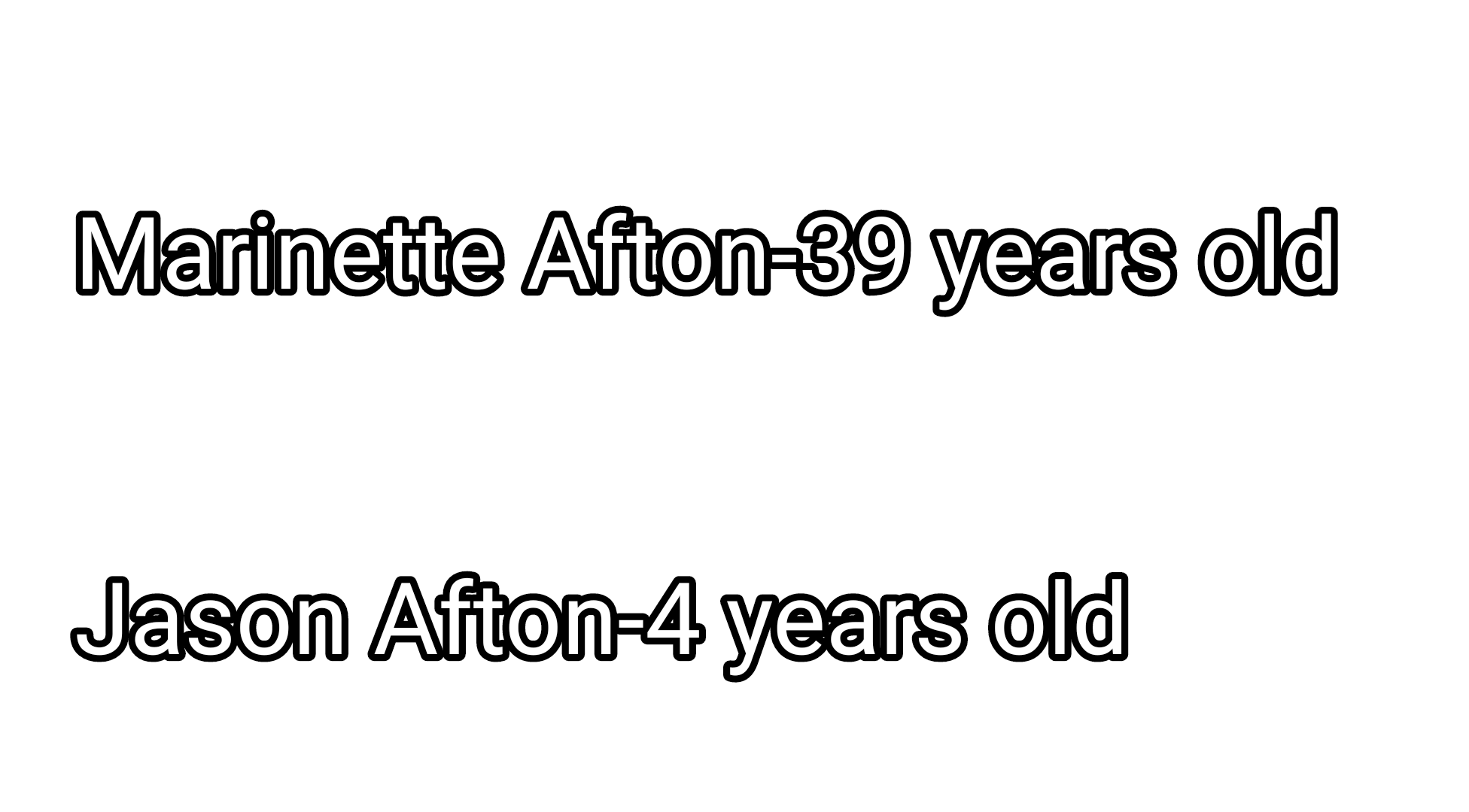 William's younger sister and her son