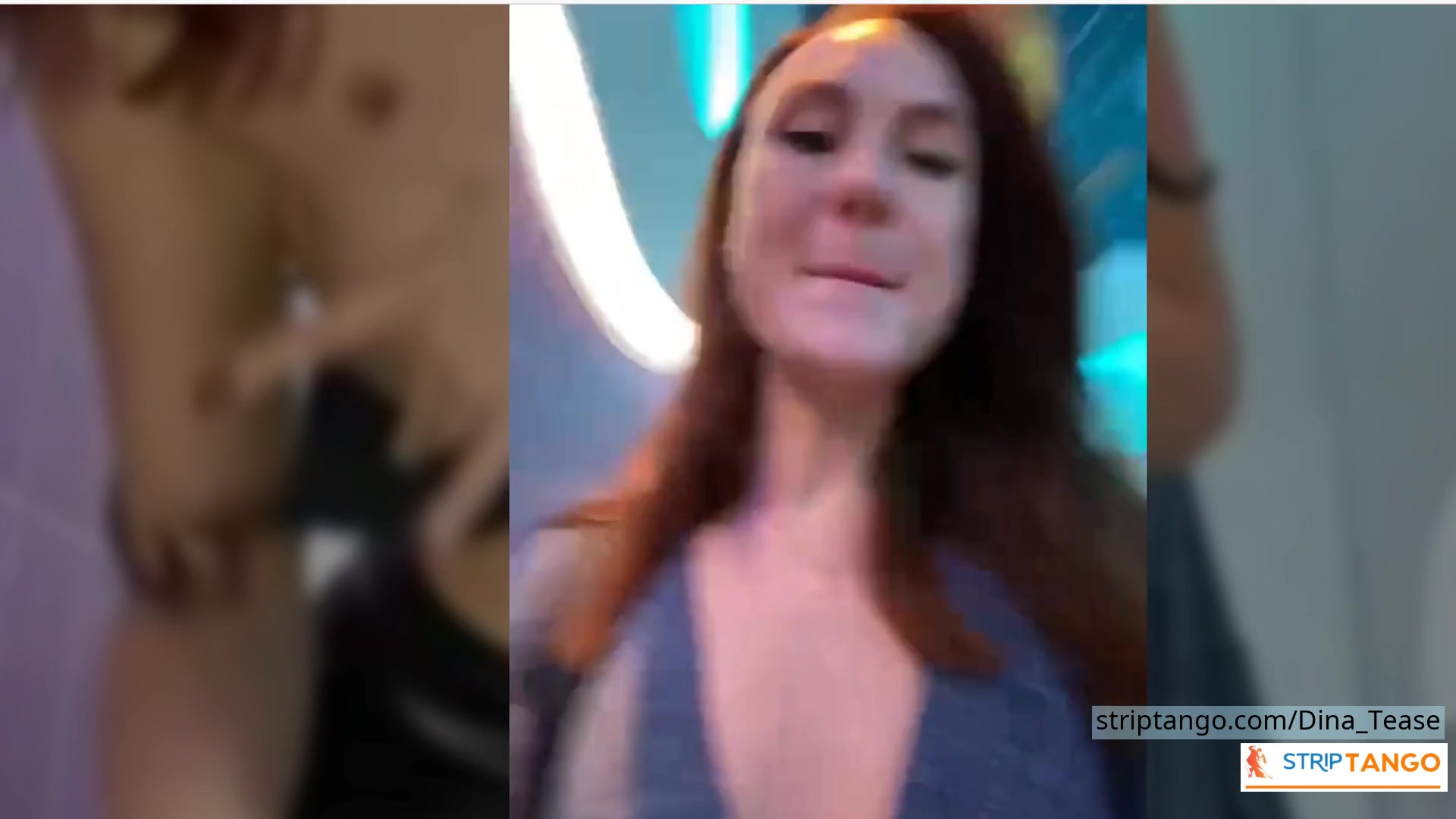 Dina_Tease Outdoor Public Toilet Show – Leather Skirt, Upski