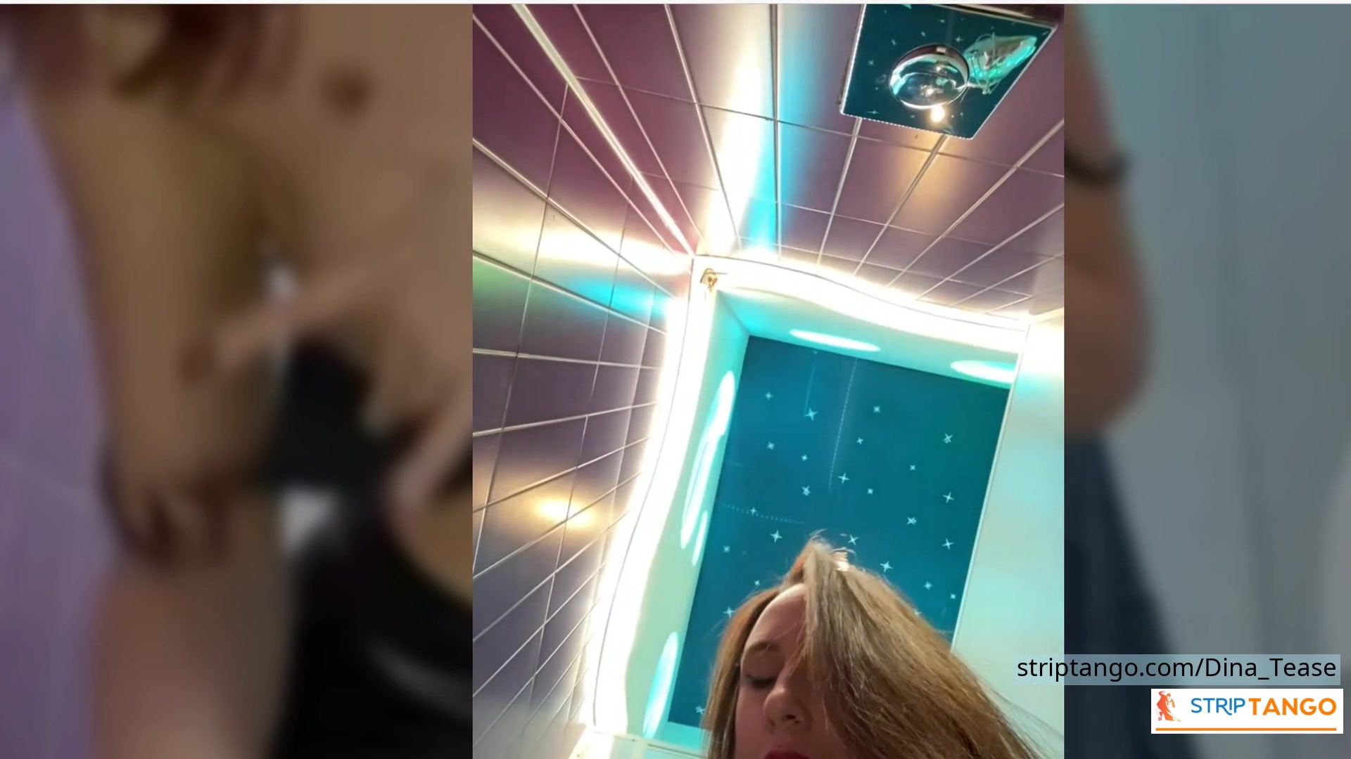 Dina_Tease Outdoor Public Toilet Show – Leather Skirt, Upski