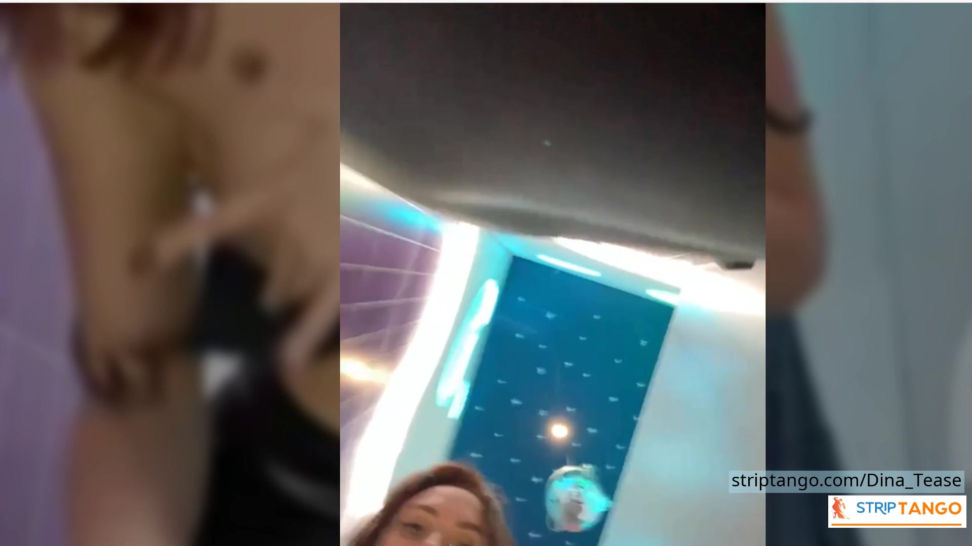 Dina_Tease Outdoor Public Toilet Show – Leather Skirt, Upski