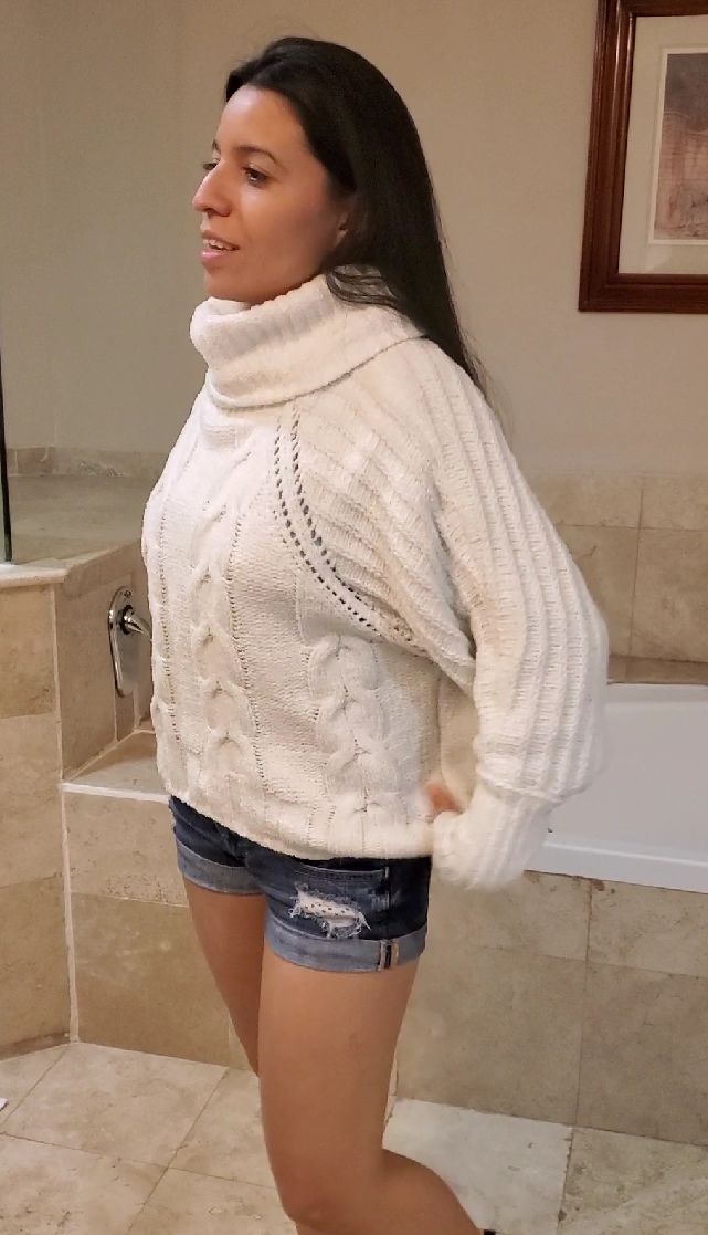 Daniela Duran strips naked and gives a nude lap dance to a g