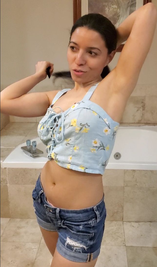 Daniela Duran strips naked and gives a nude lap dance to a g