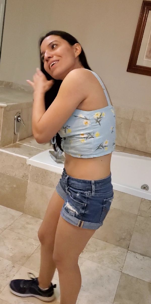 Daniela Duran strips naked and gives a nude lap dance to a g