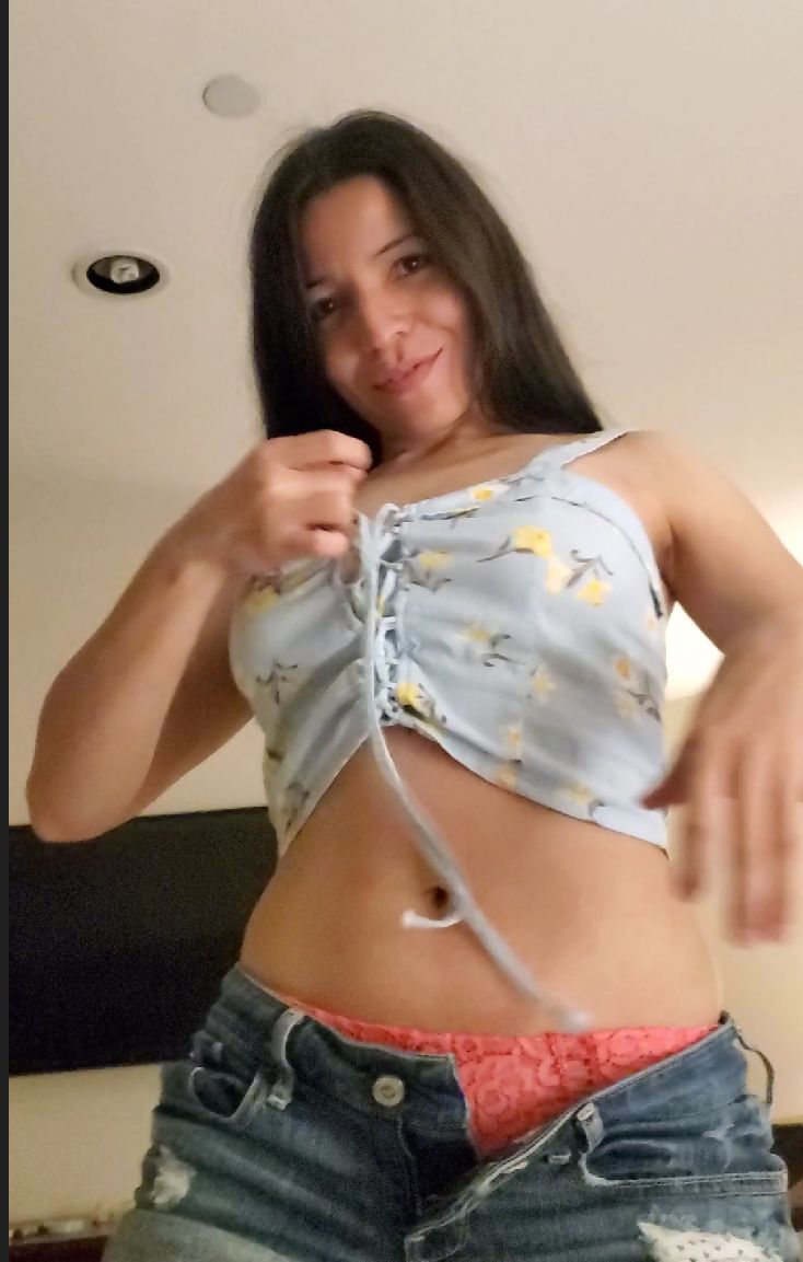 Daniela Duran strips naked and gives a nude lap dance to a g