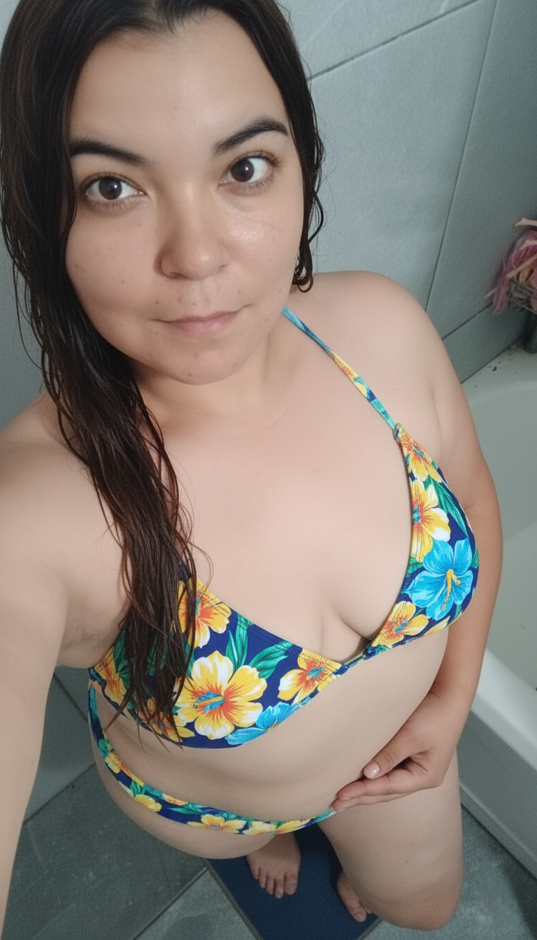 Luciendo bikini la maestra de la primaria