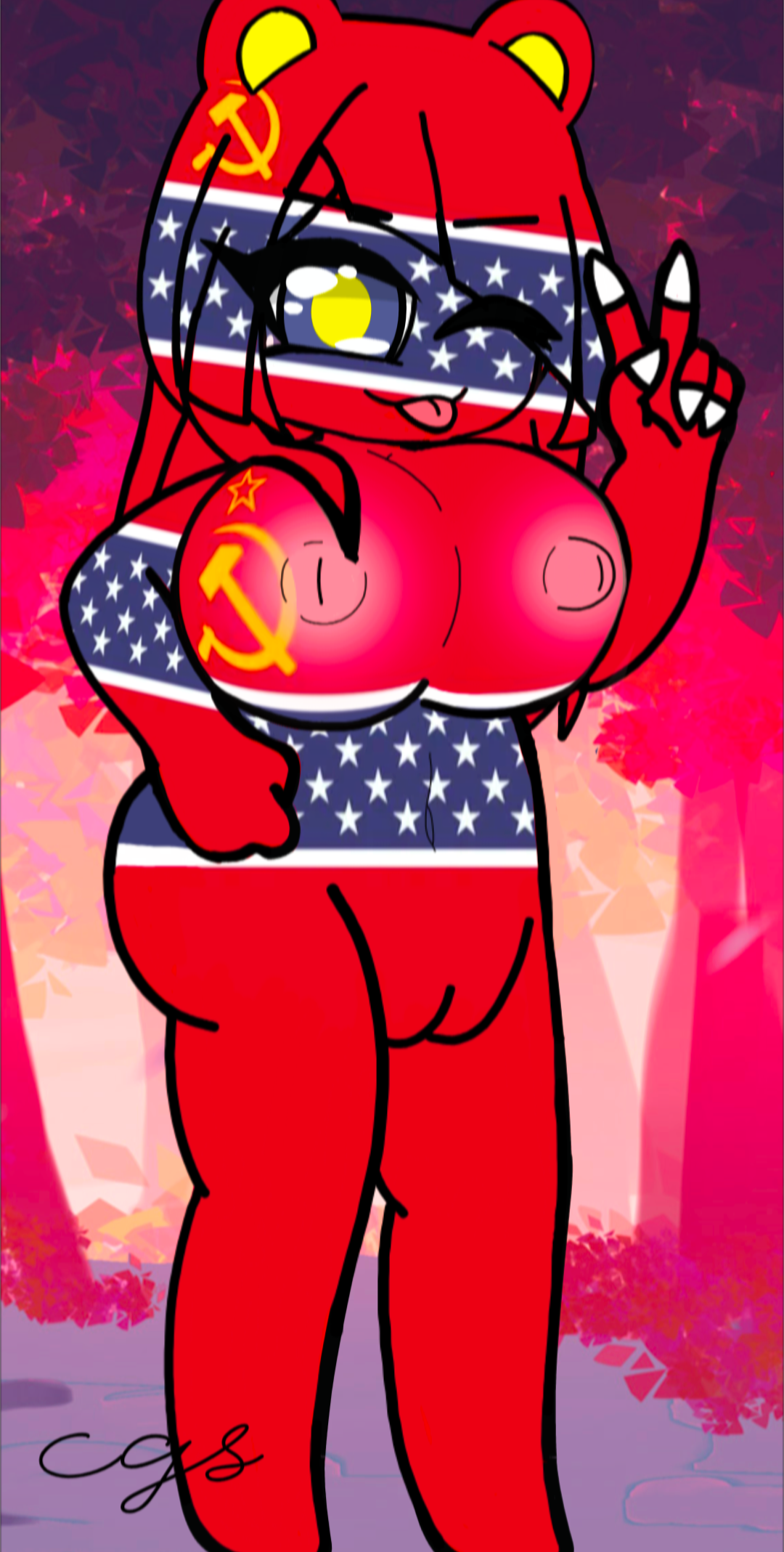 oc of my friends with their real flag