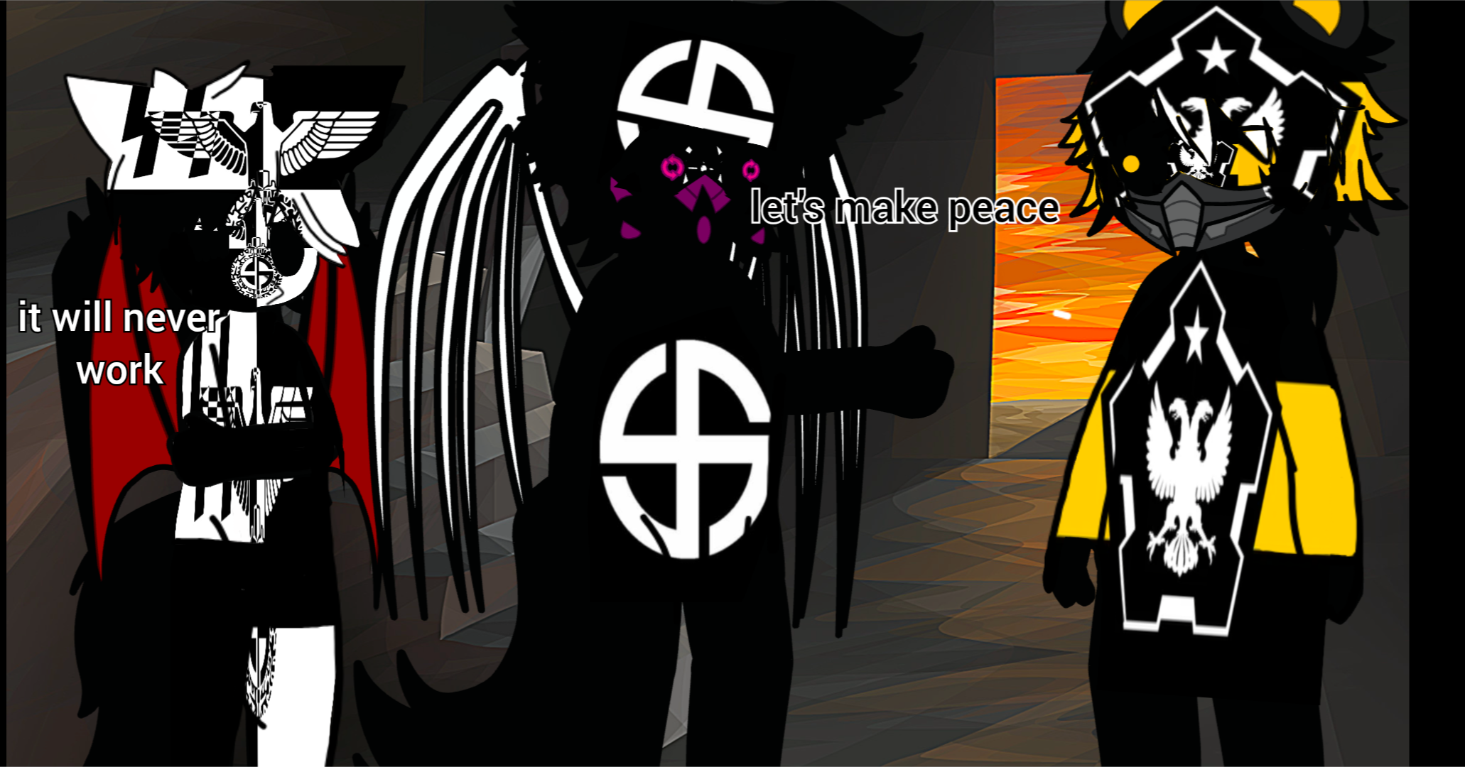 oc of my friends with their real flag