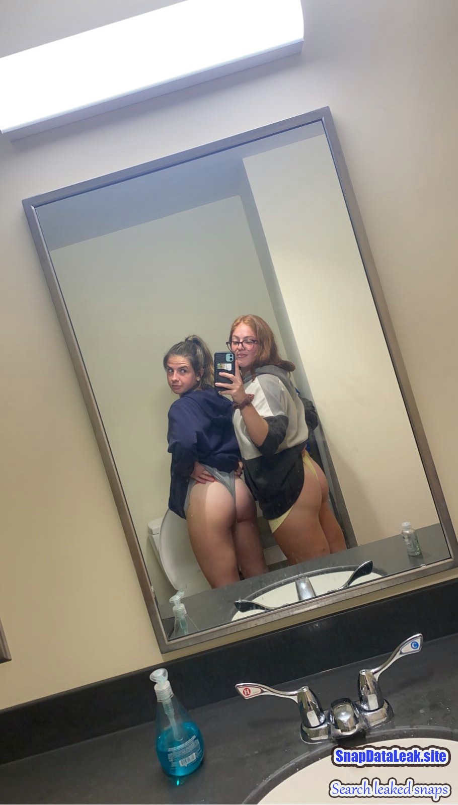 Sexy petite college teen teasing little titties with mirror