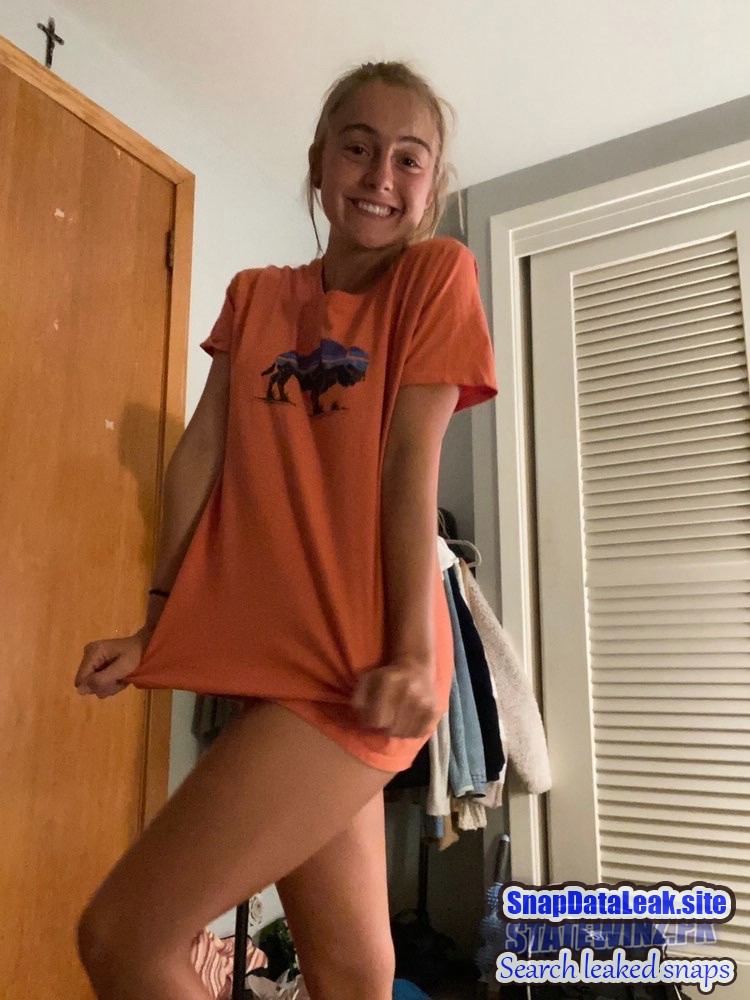 Hot blonde teen exposing on Snapchat