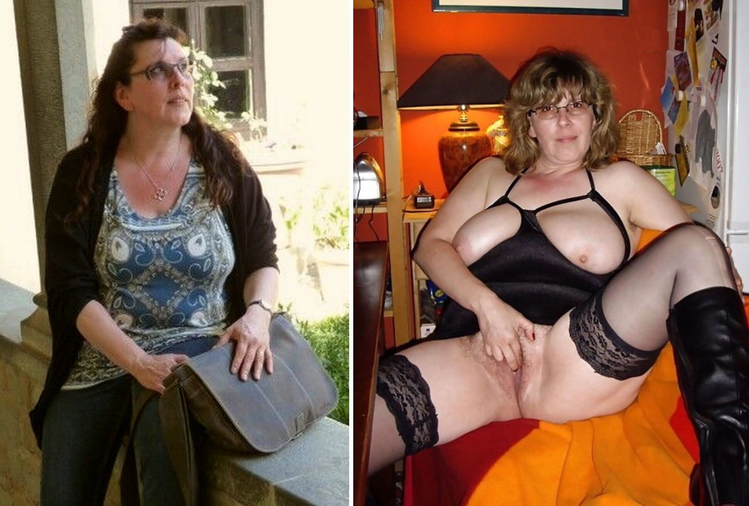 Common everyday wives dressed/undressed