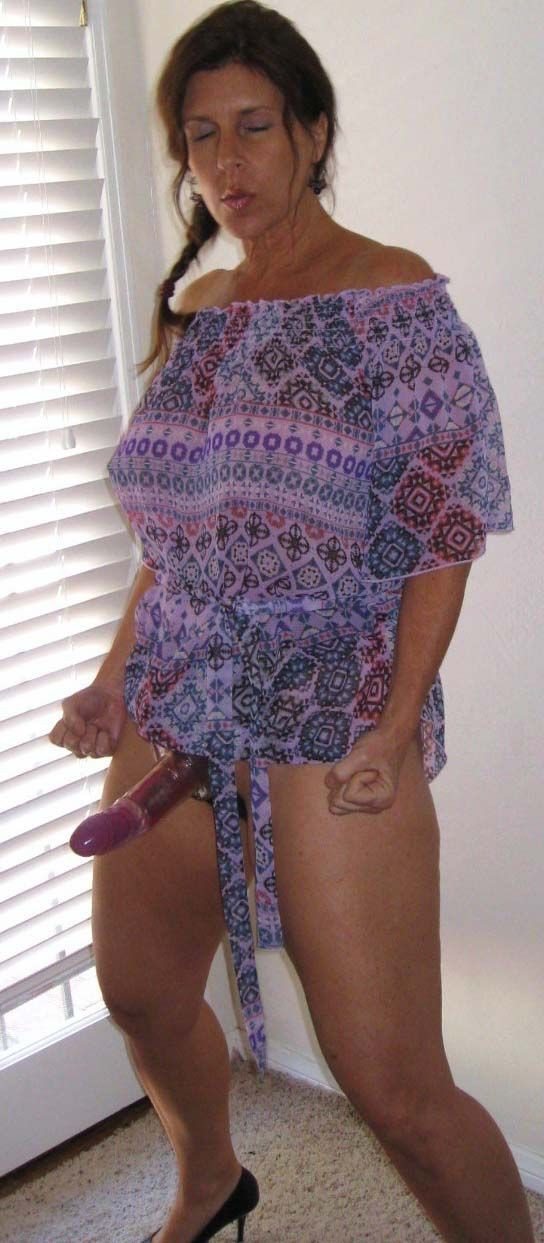 Mature and Milfs are ready for hubby, wearing a strapon