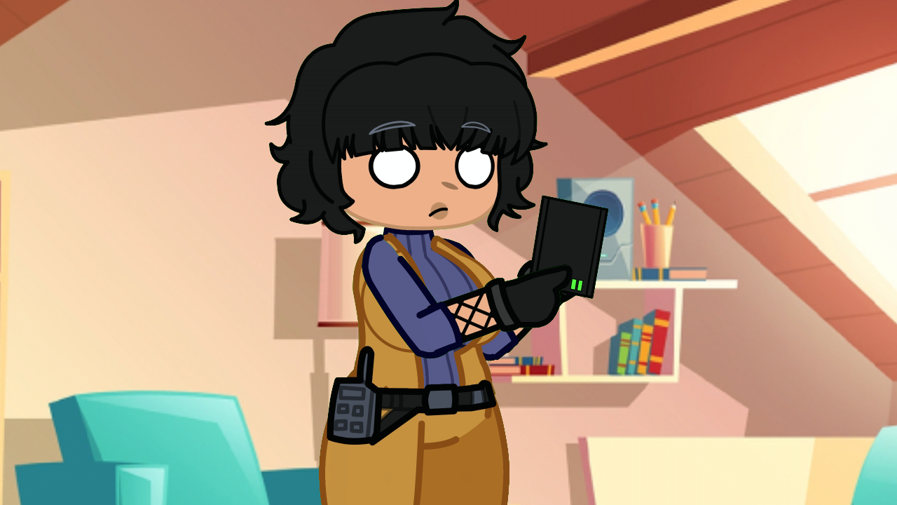 Mika using an illusion disk for the first time