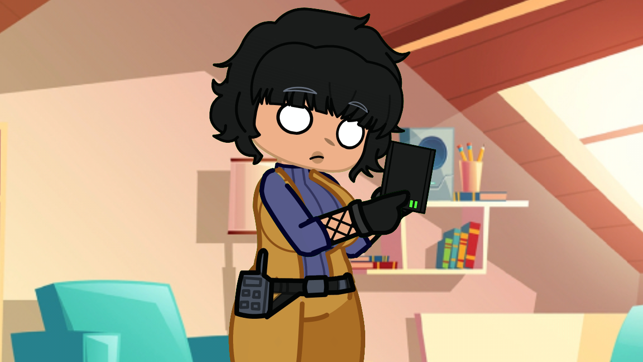 Mika using an illusion disk for the first time