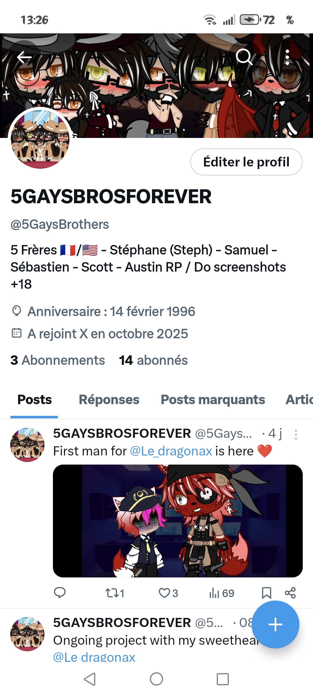 New account X is here (Update)