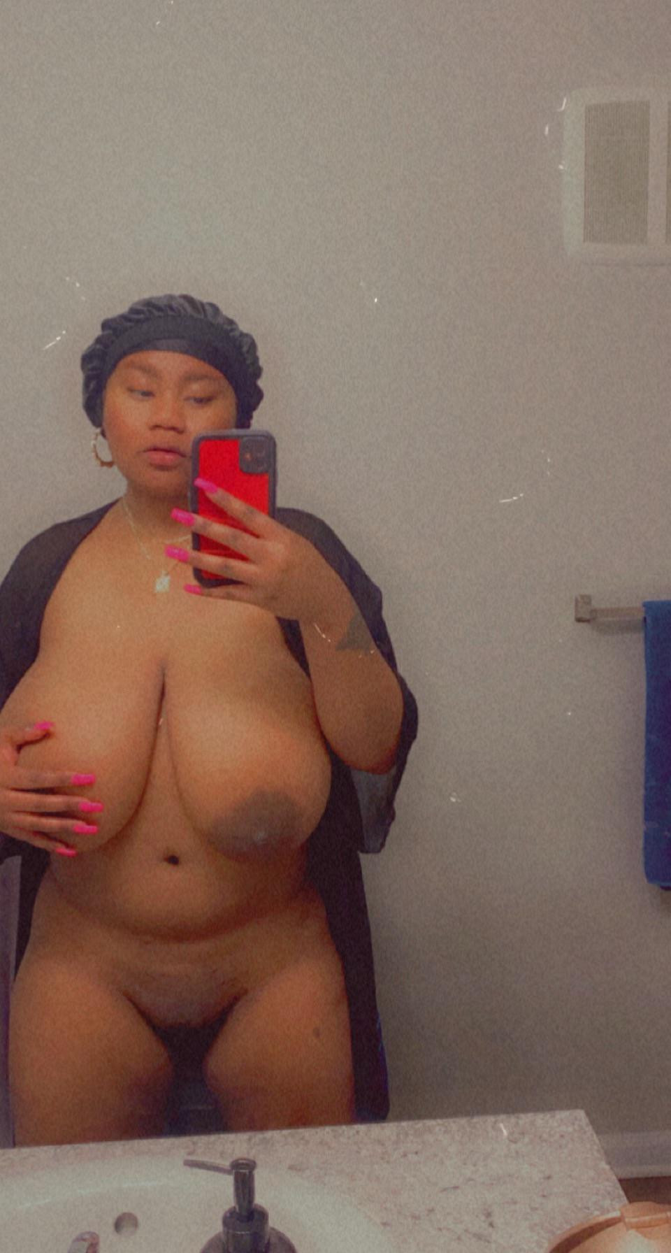 Thick ebony cow with massive udders