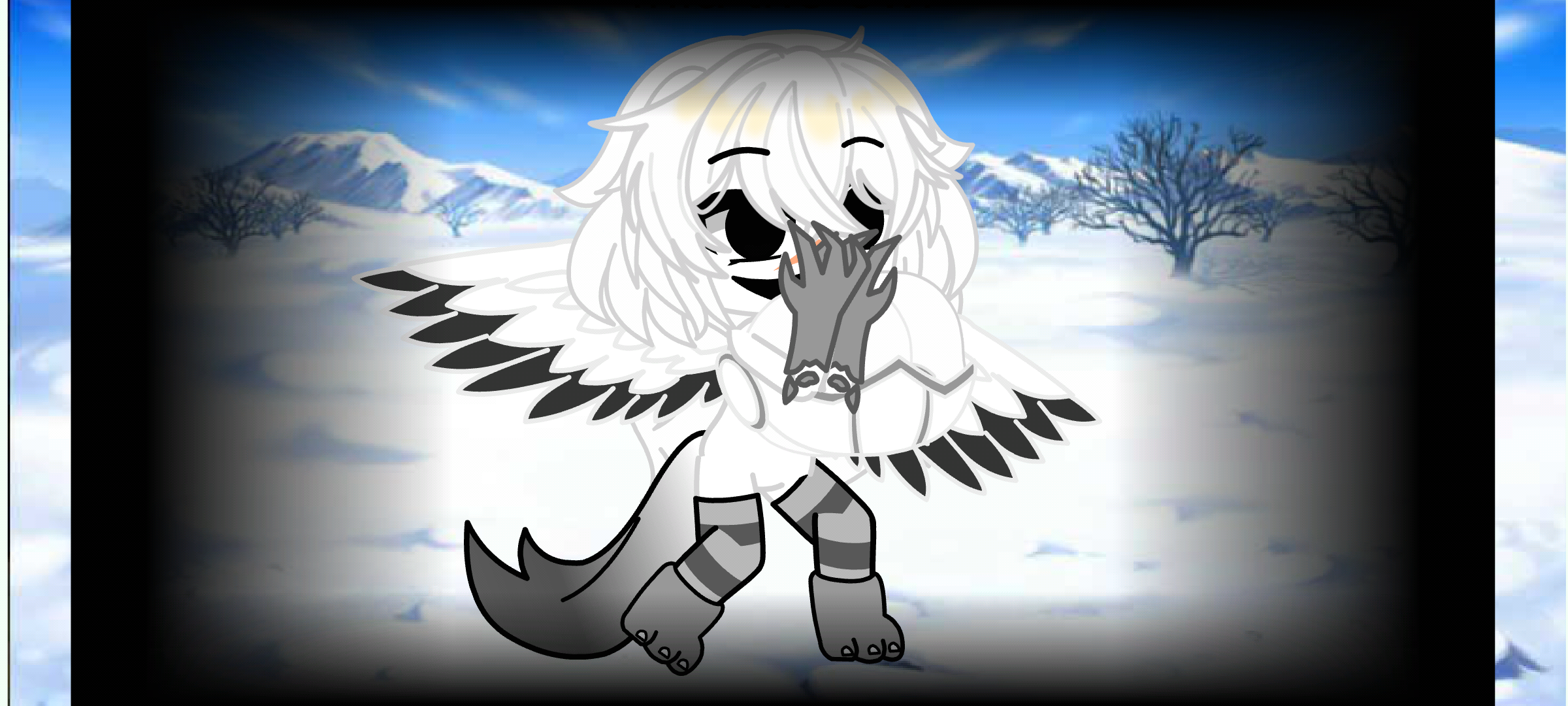 A giant monster owl girl