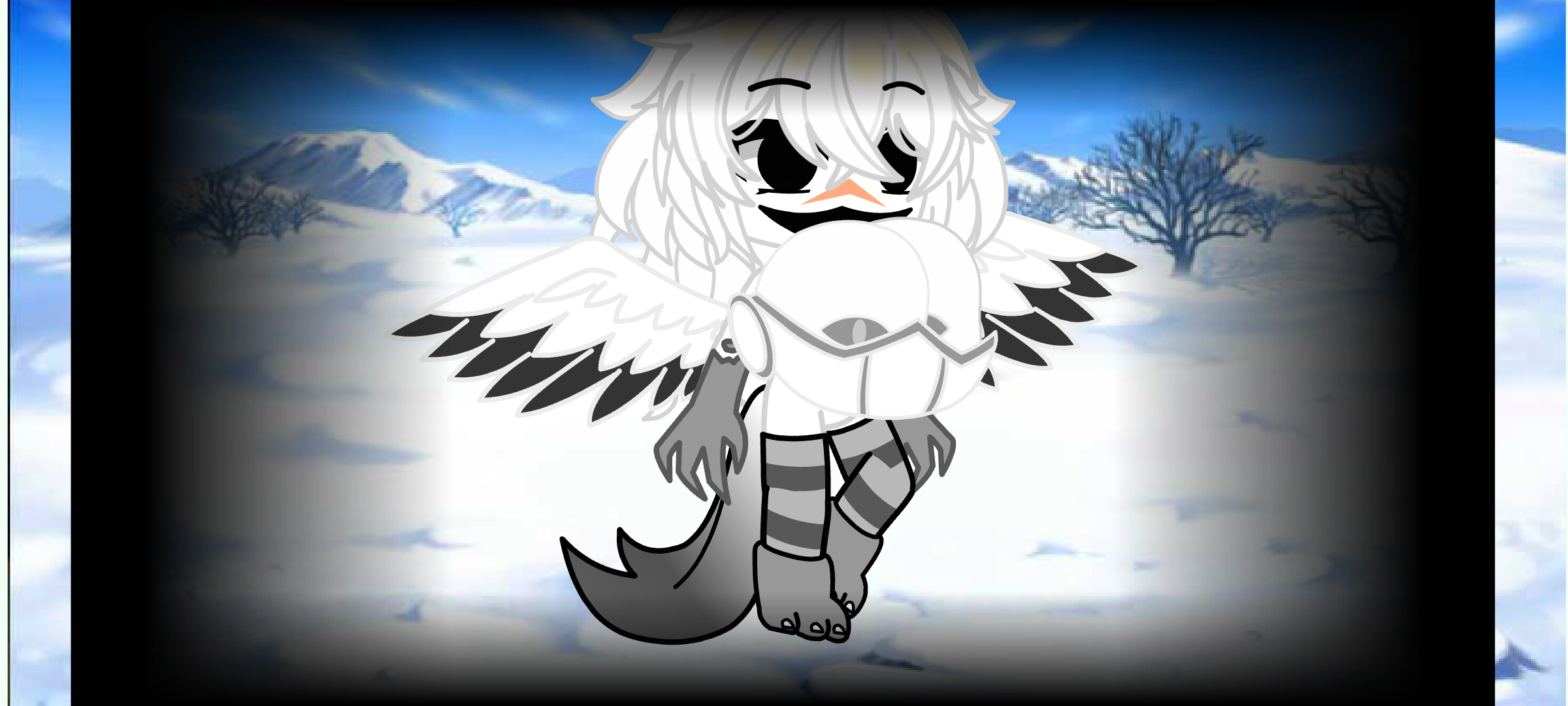 A giant monster owl girl