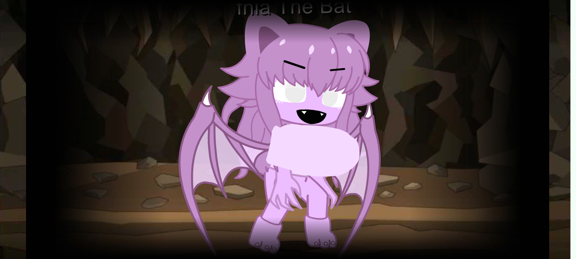 The Giant bat girl in a cave