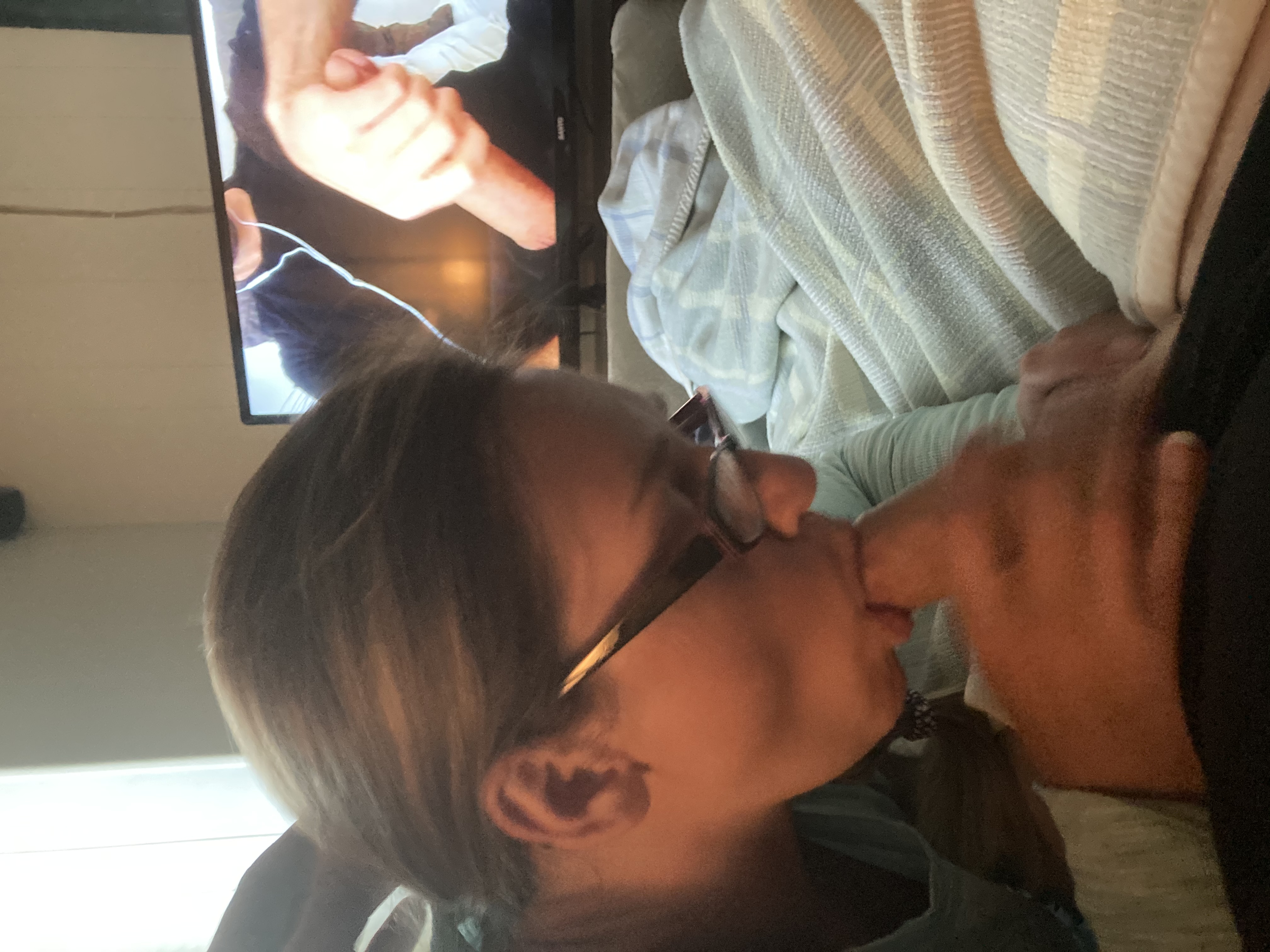 Sexy Girl With Glasses Sucking Cock