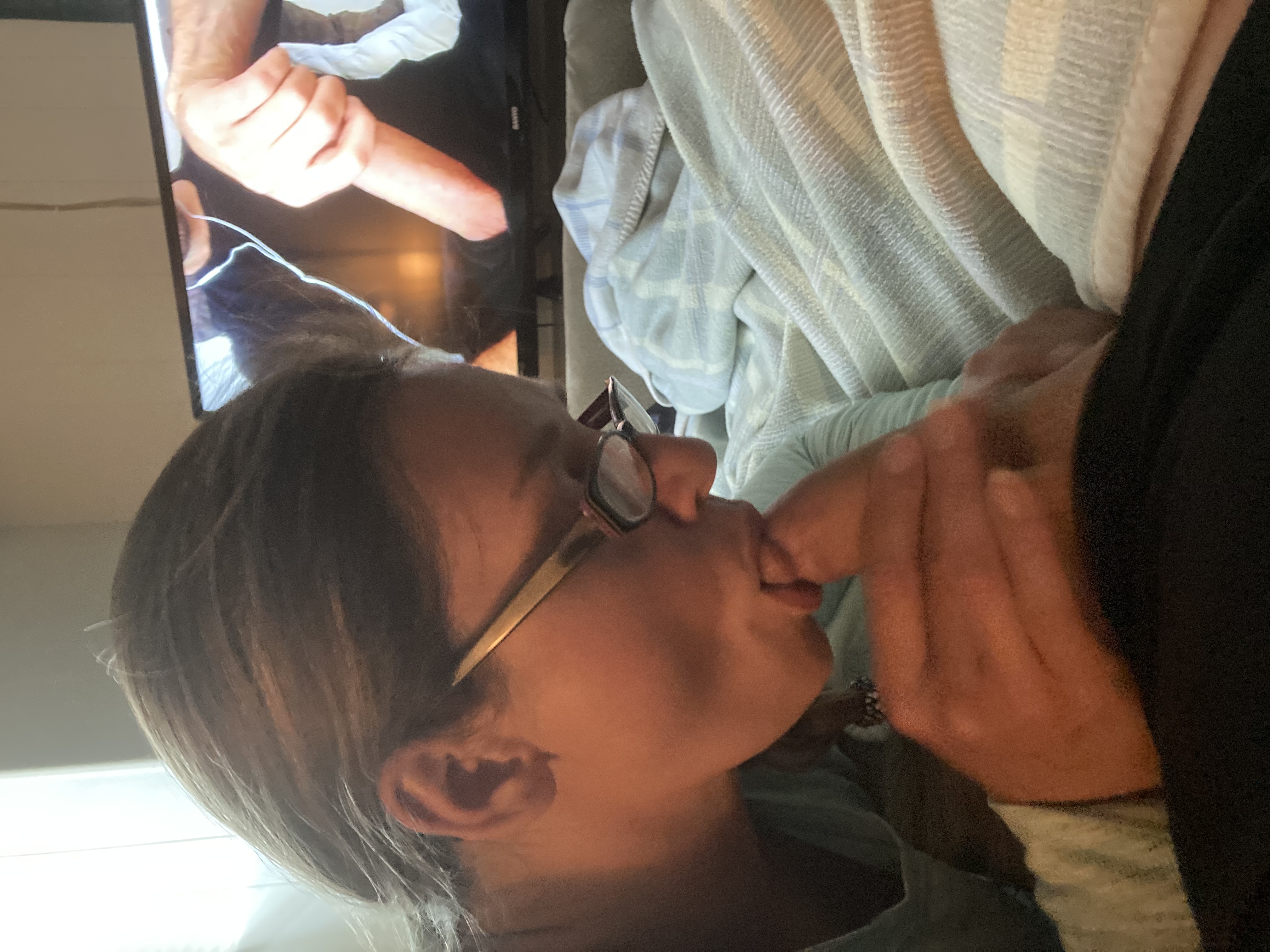 Sexy Girl With Glasses Sucking Cock