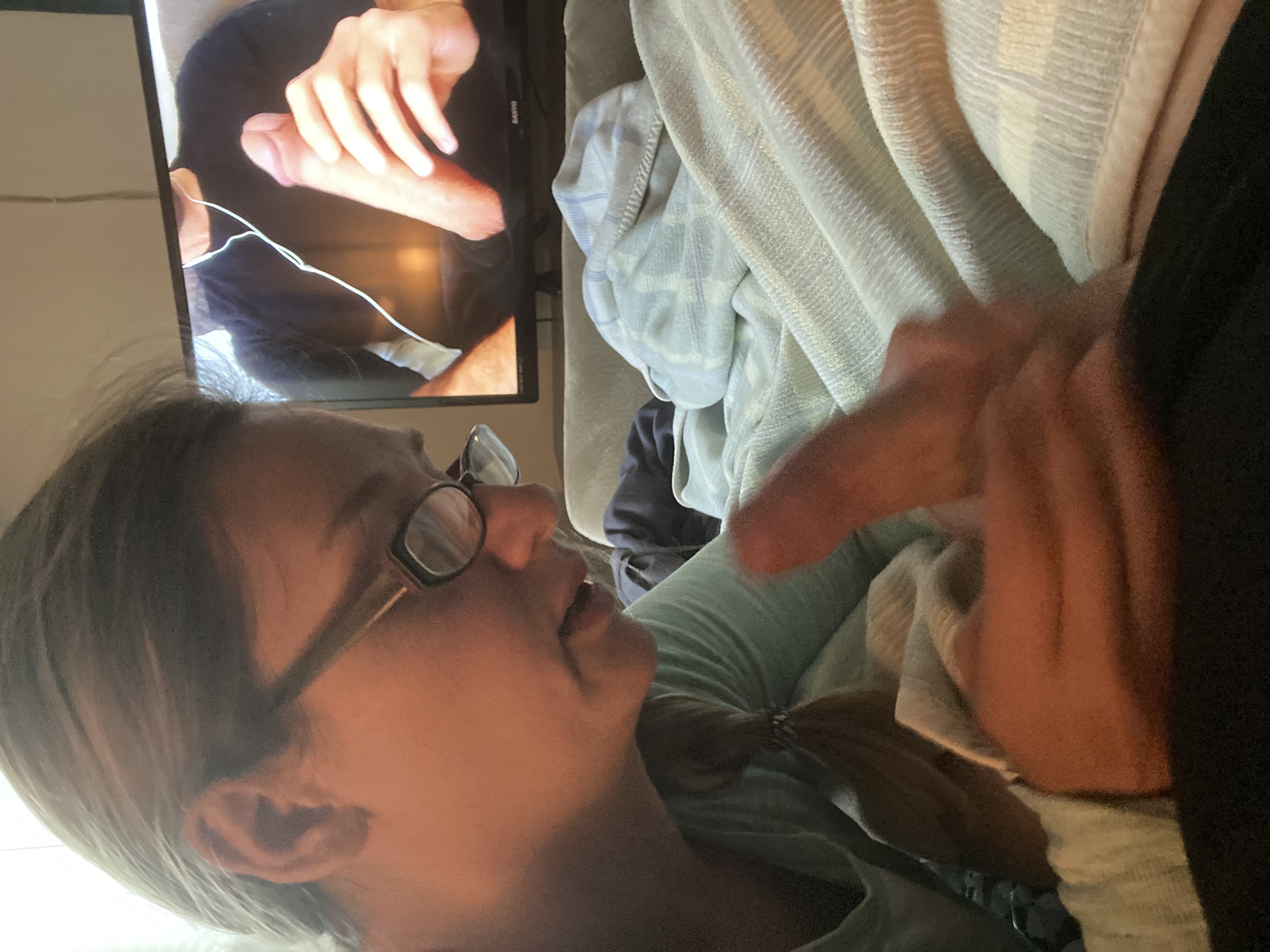 Sexy Girl With Glasses Sucking Cock