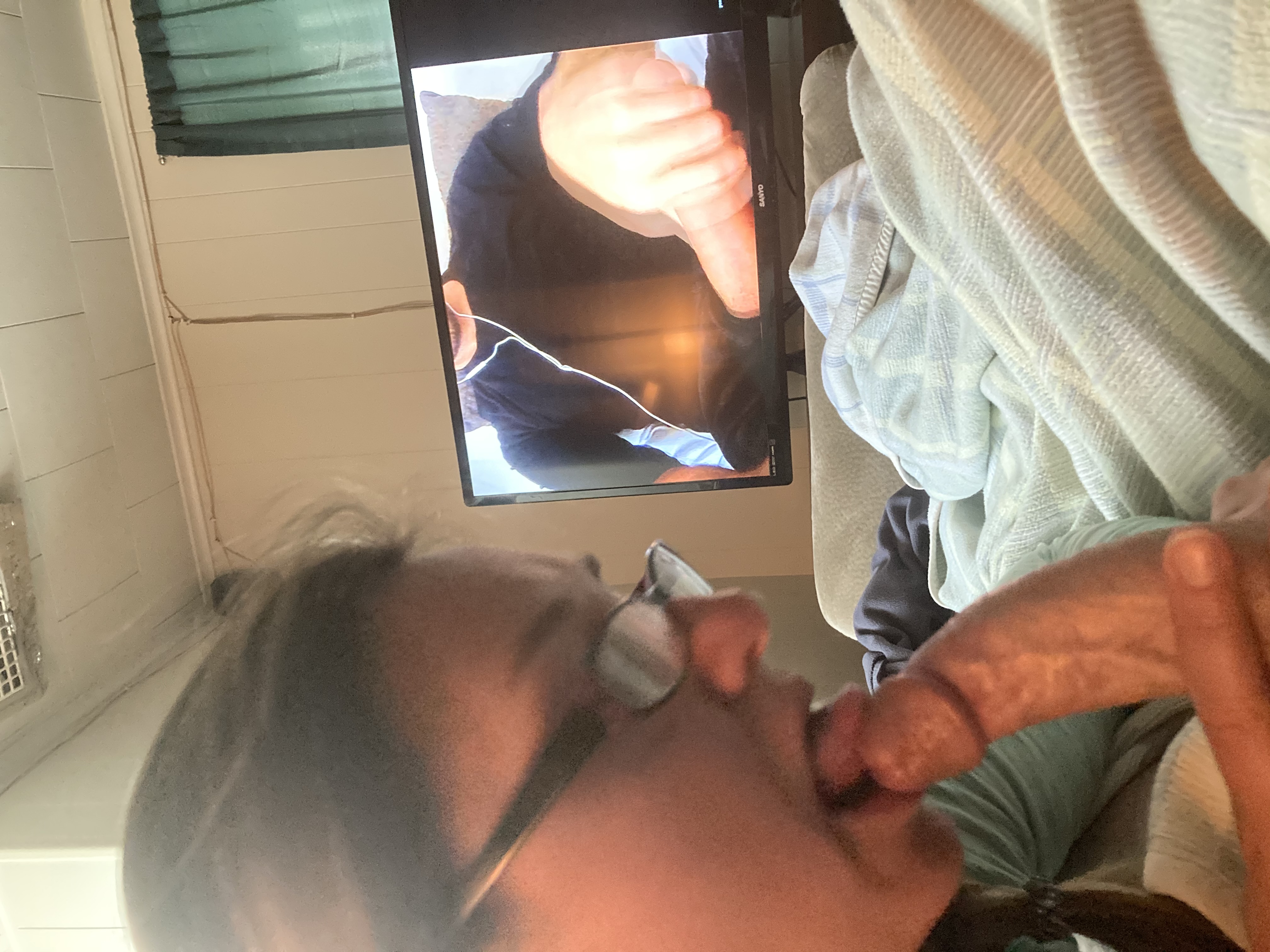 Sexy Girl With Glasses Sucking Cock