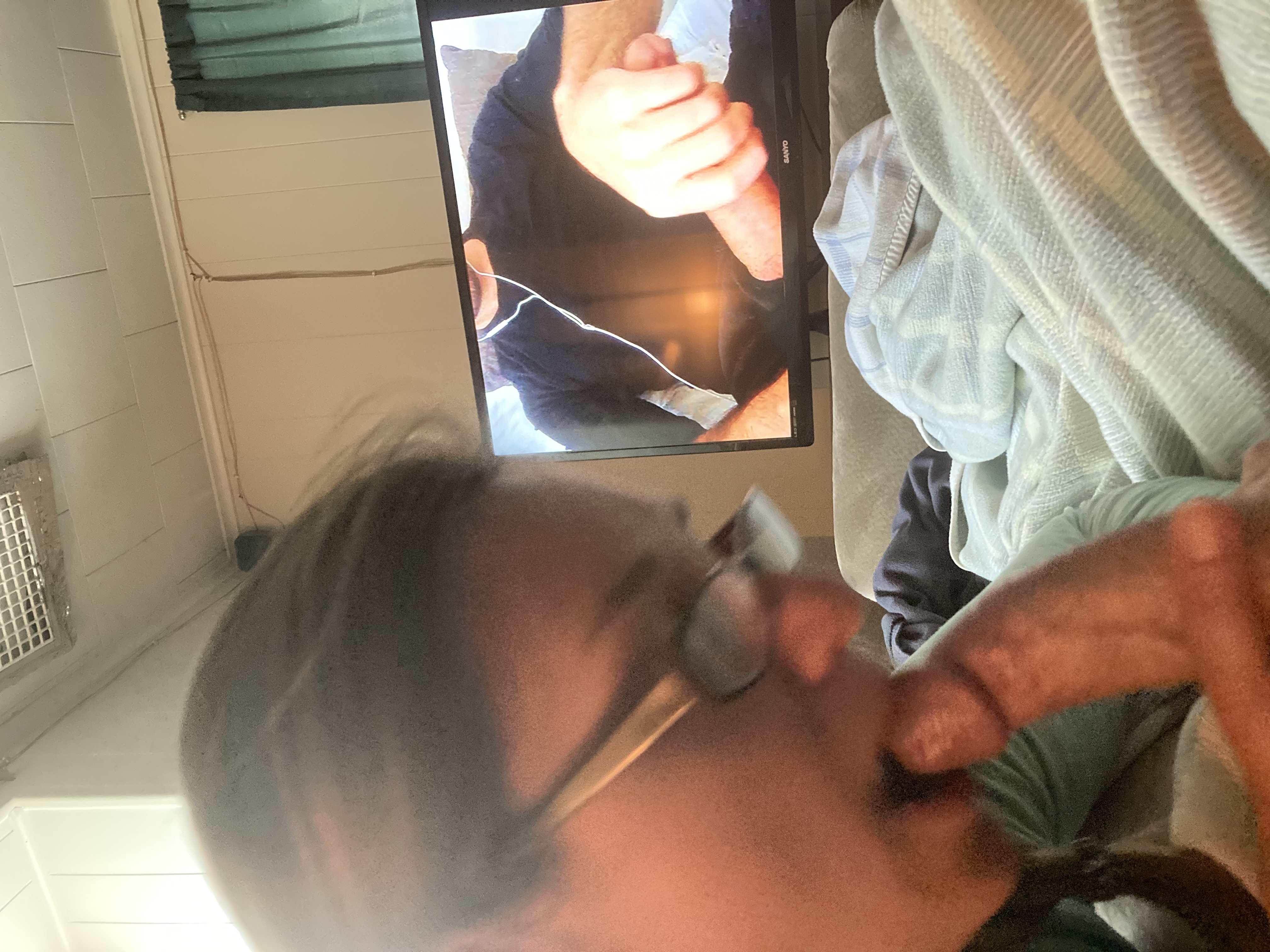 Sexy Girl With Glasses Sucking Cock