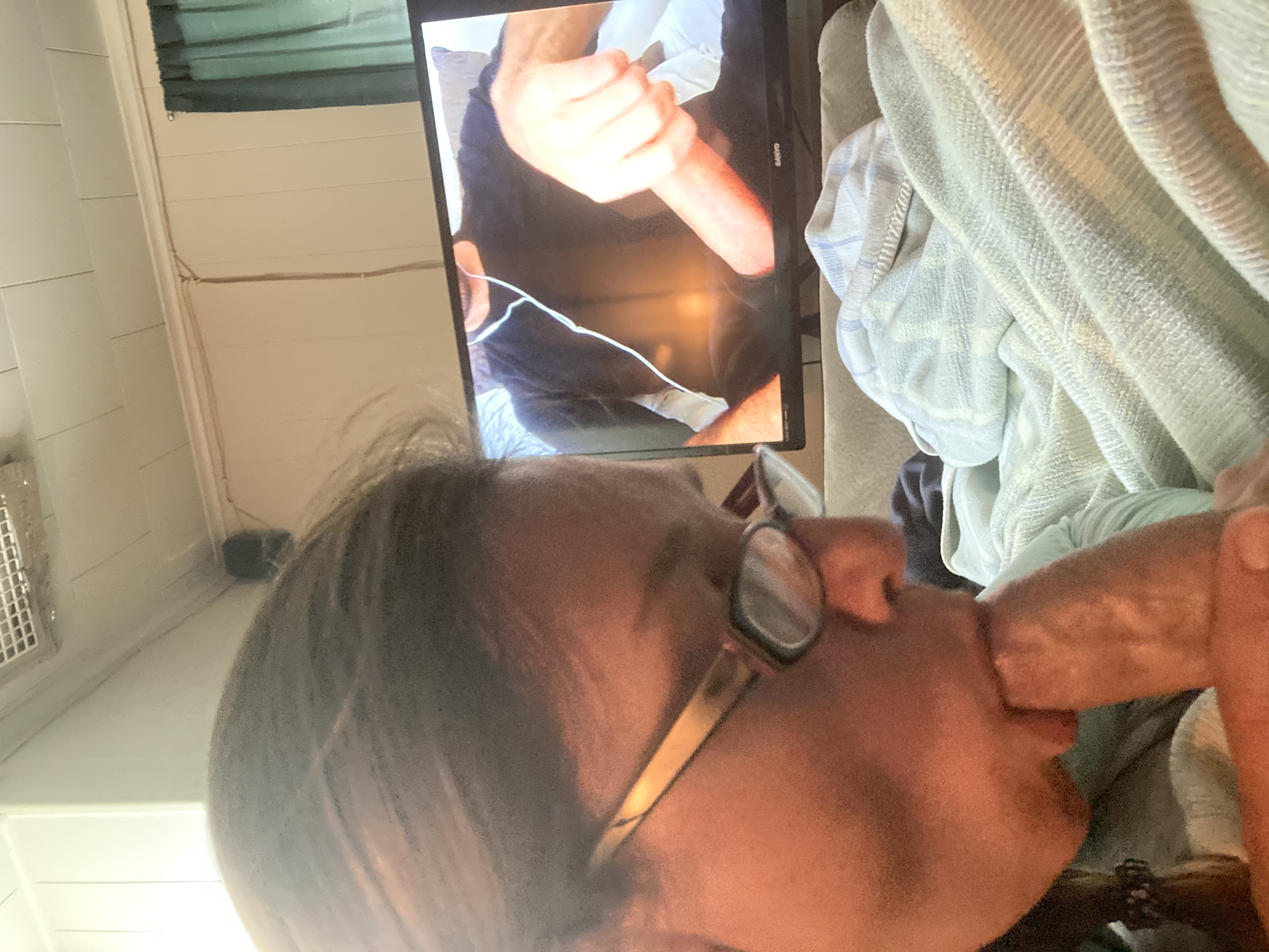 Sexy Girl With Glasses Sucking Cock