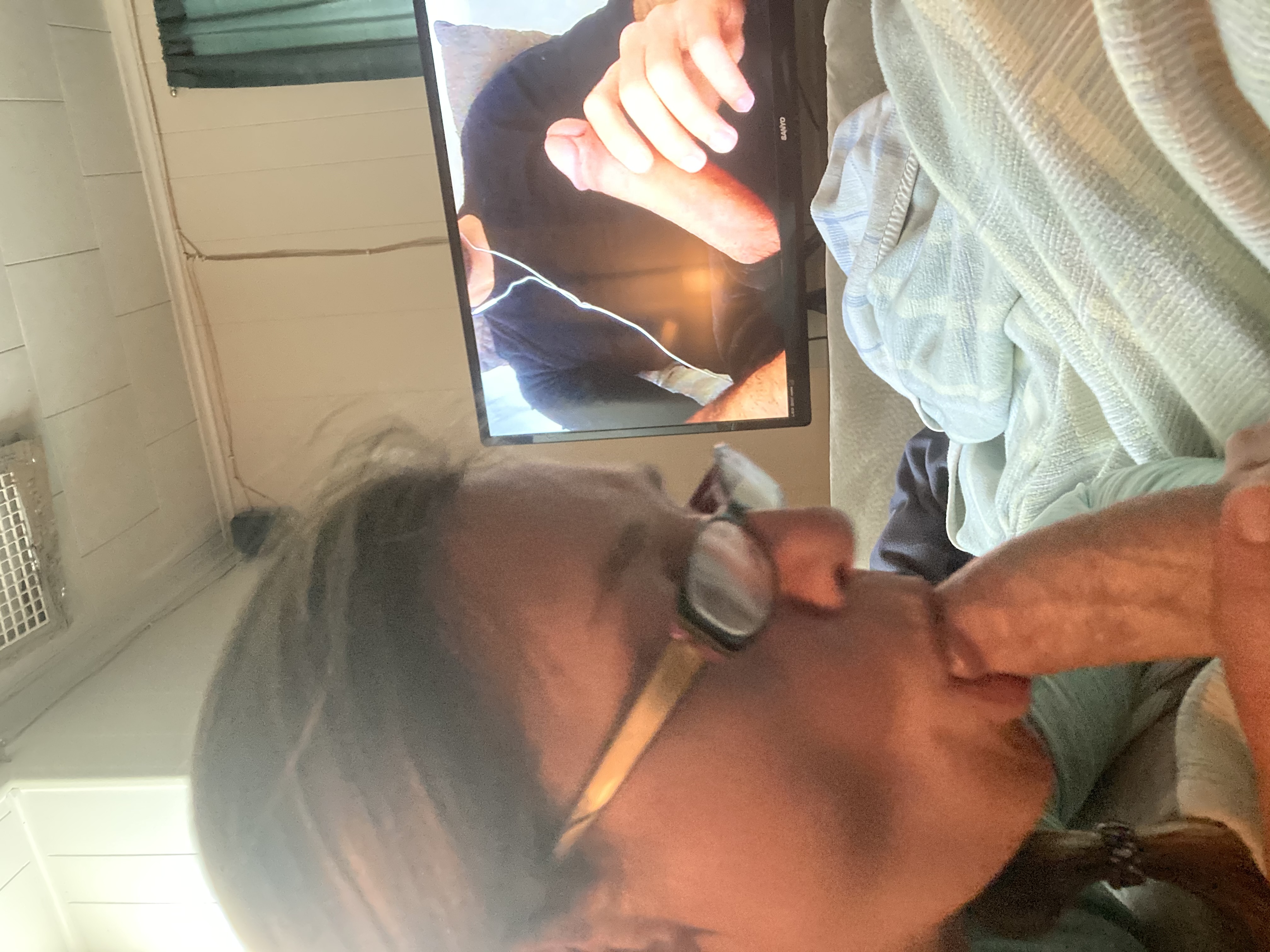 Sexy Girl With Glasses Sucking Cock