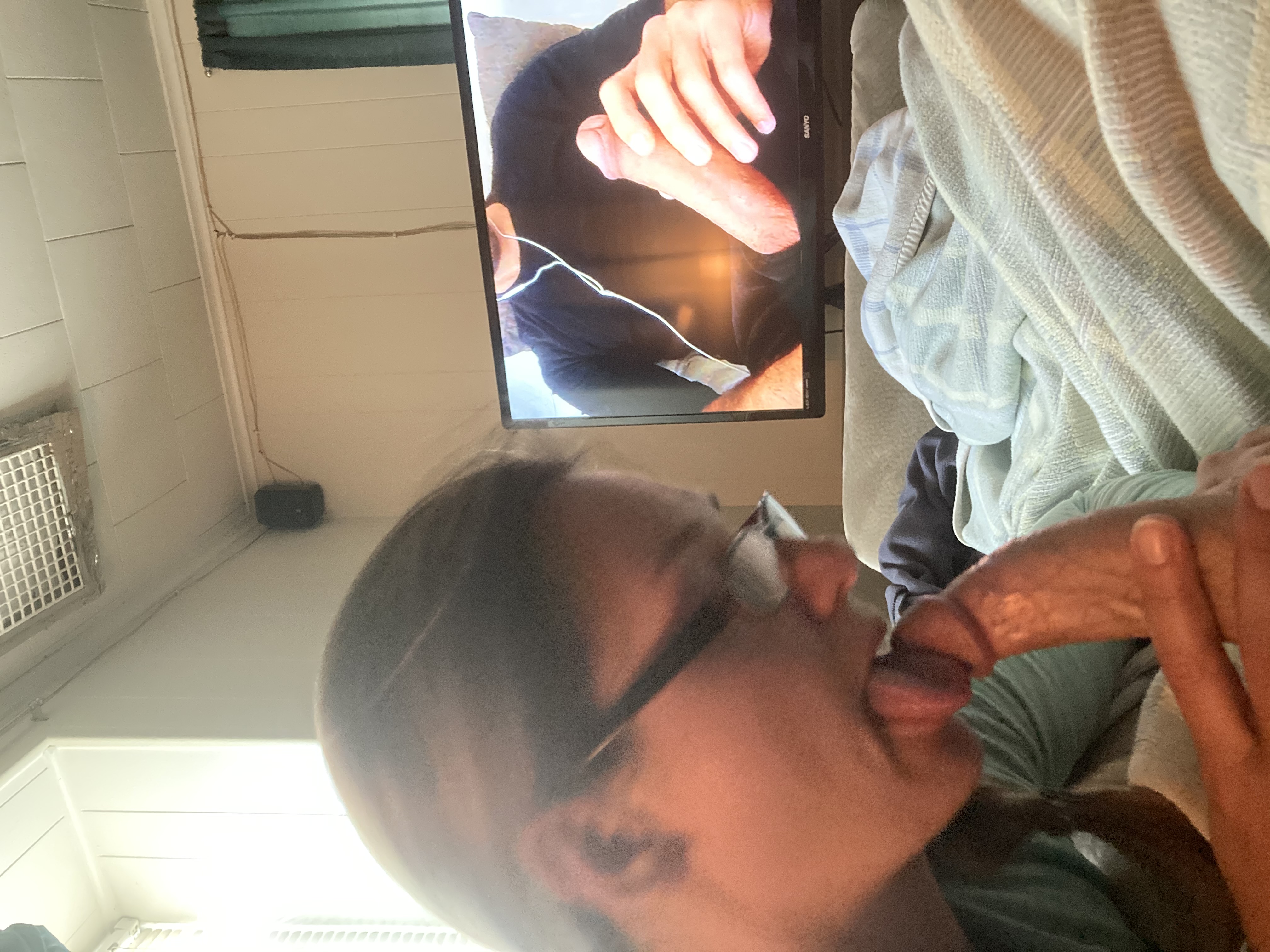 Sexy Girl With Glasses Sucking Cock