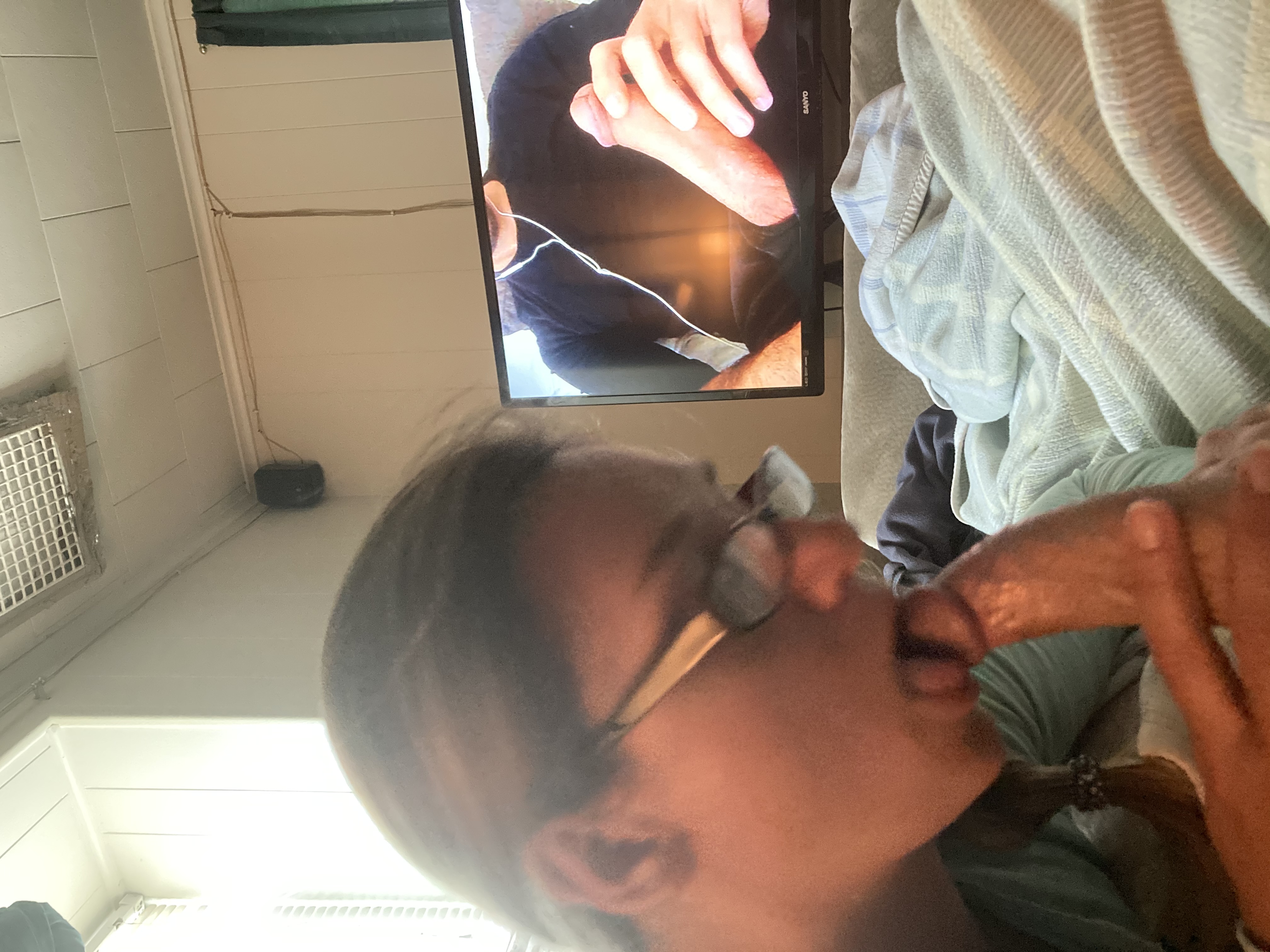 Sexy Girl With Glasses Sucking Cock