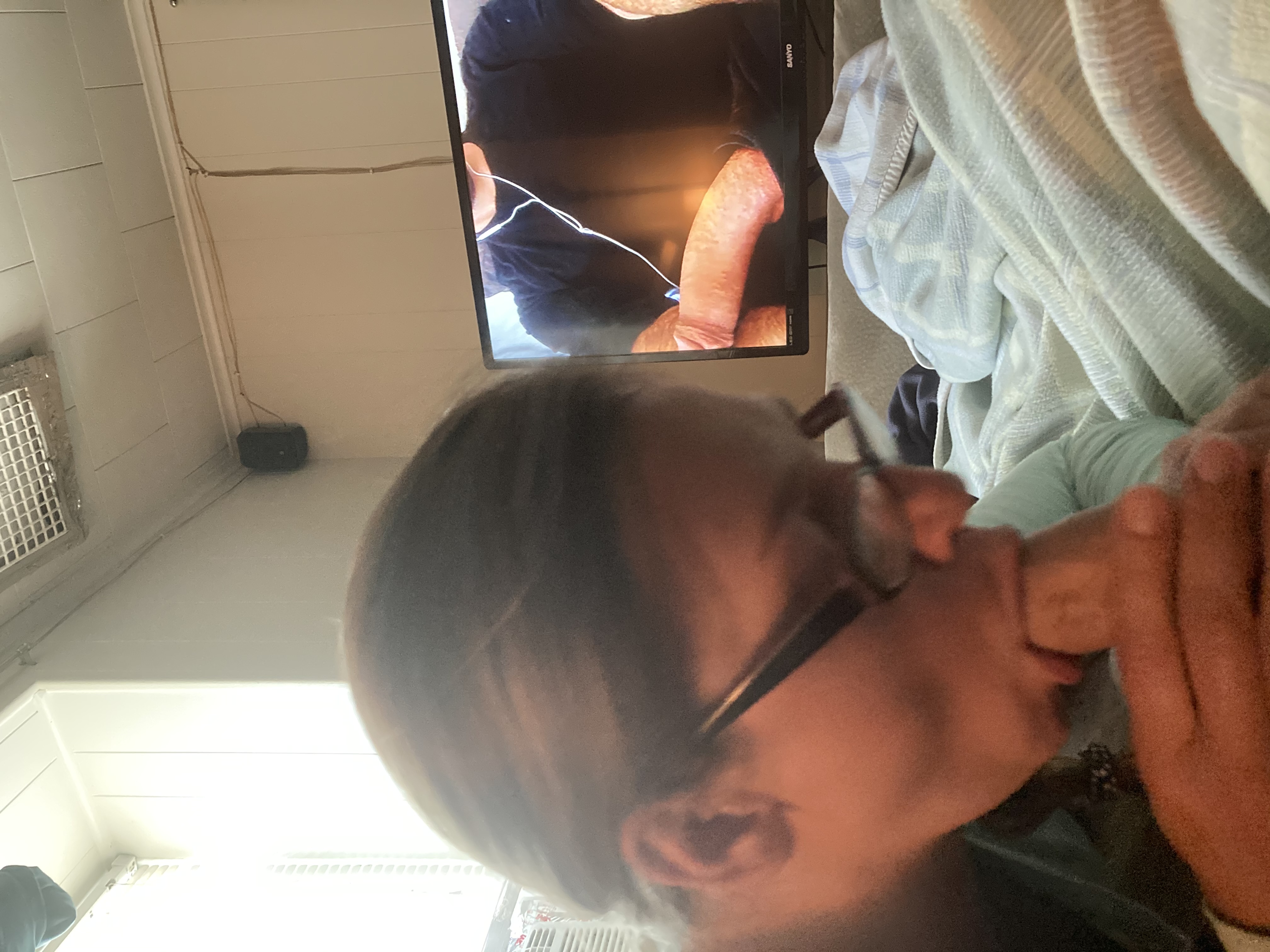 Sexy Girl With Glasses Sucking Cock