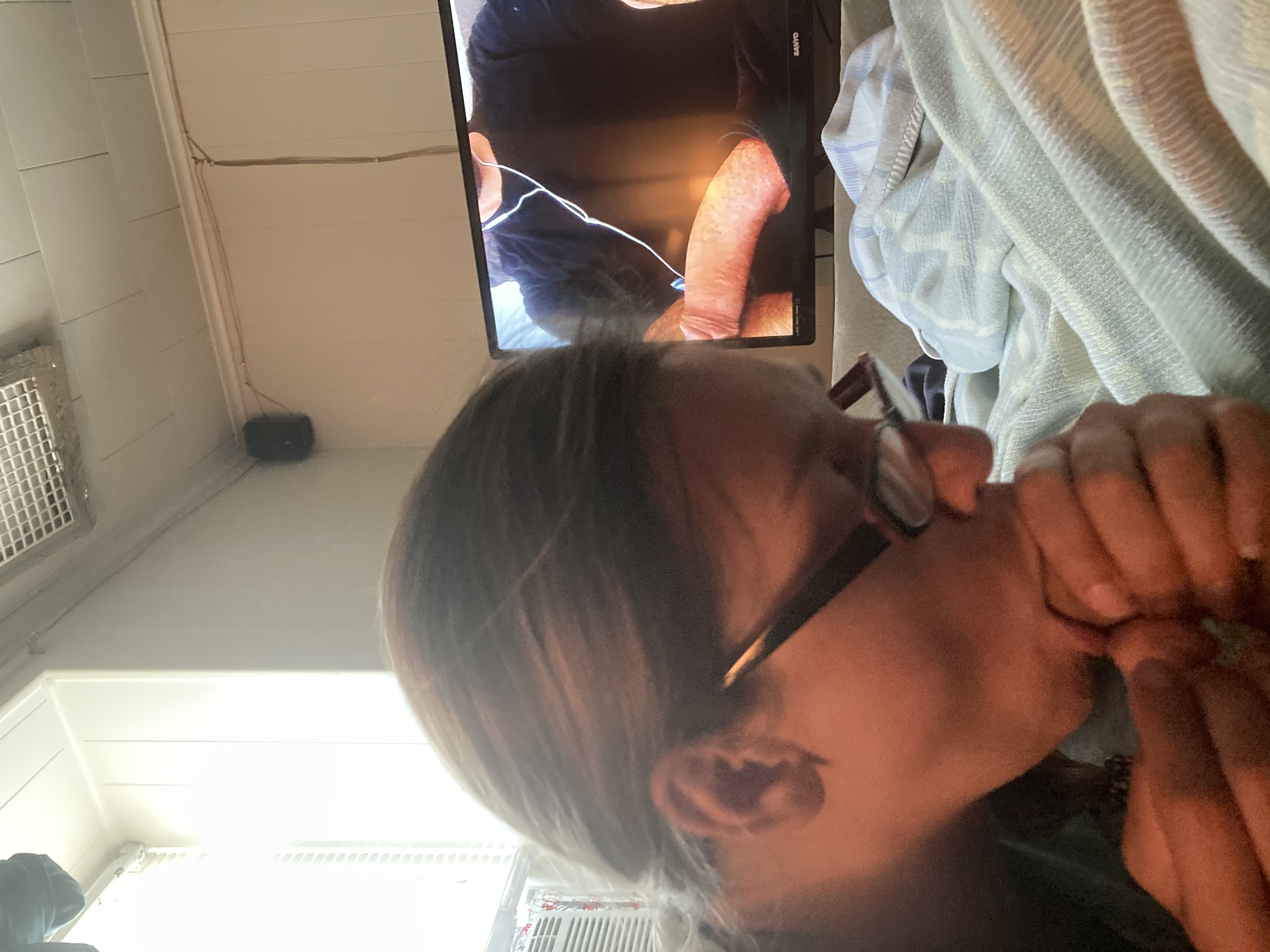 Sexy Girl With Glasses Sucking Cock