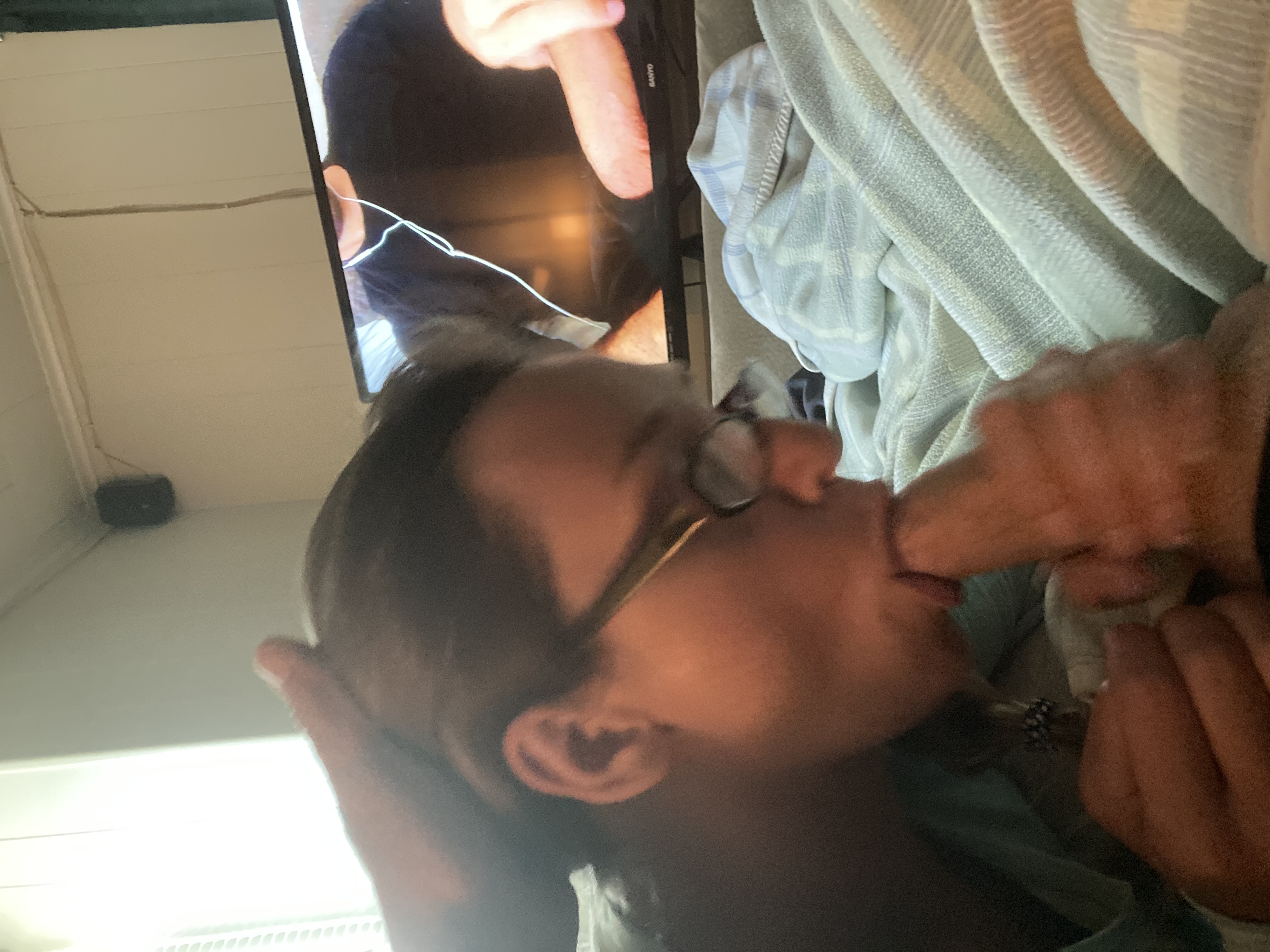 Sexy Girl With Glasses Sucking Cock