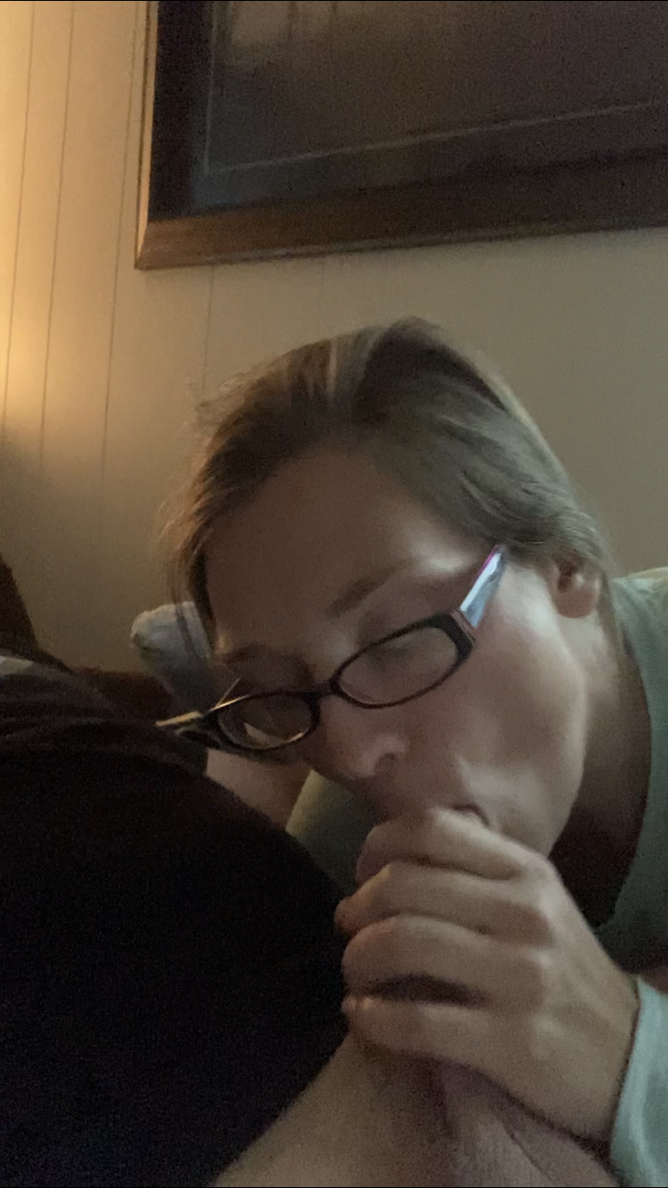 Sexy Girl With Glasses Sucking Cock