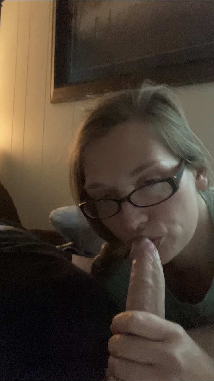 Sexy Girl With Glasses Sucking Cock