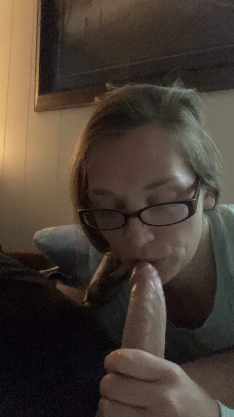 Sexy Girl With Glasses Sucking Cock
