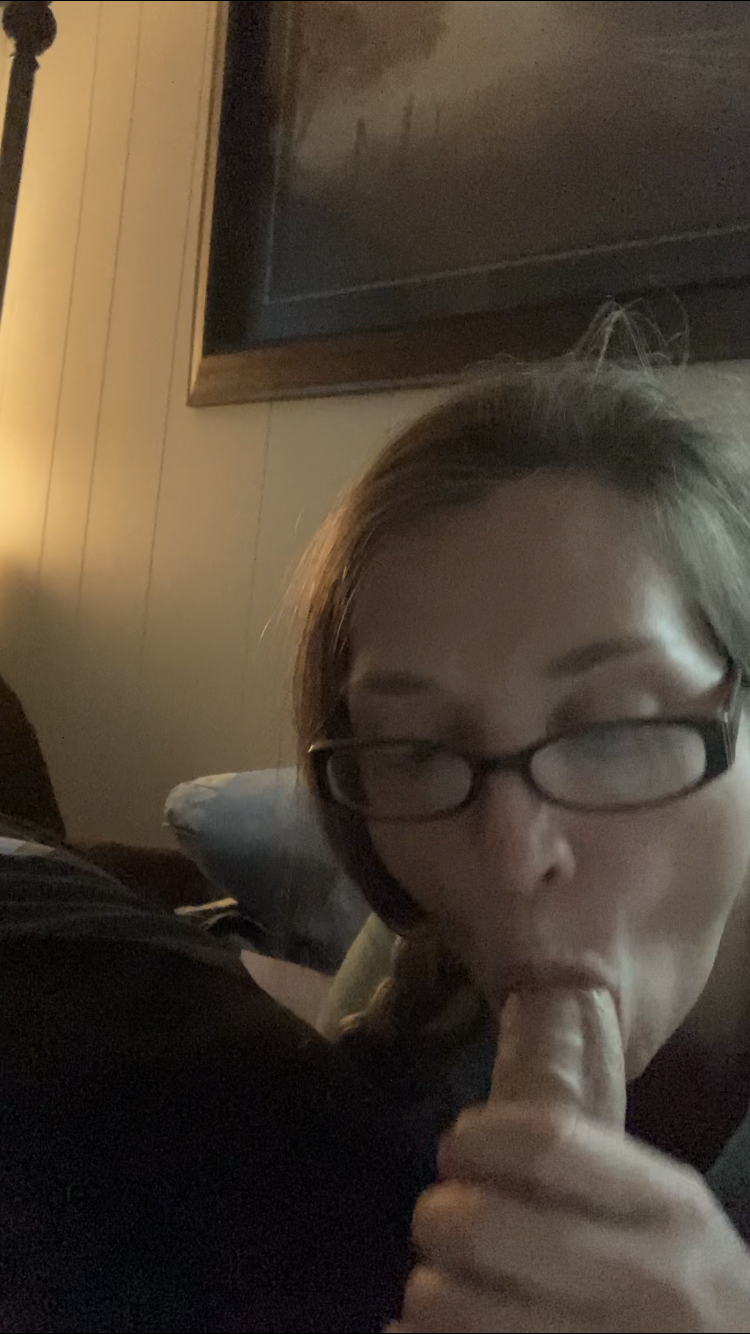 Sexy Girl With Glasses Sucking Cock